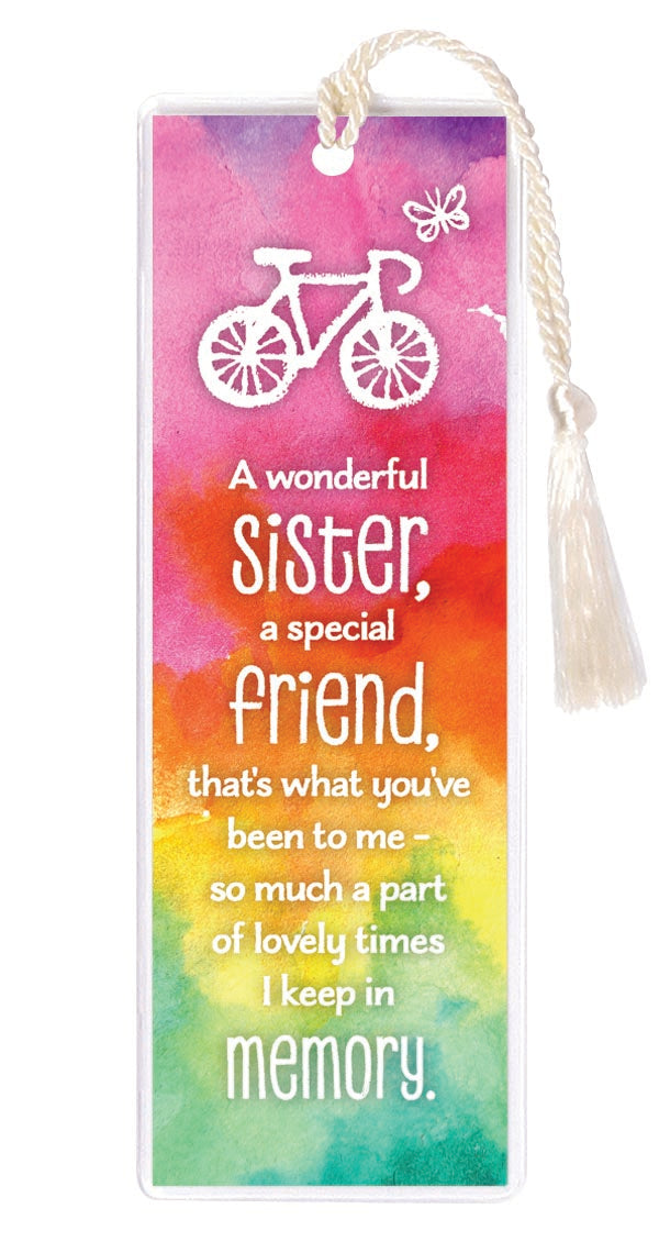 A Wonderful Sister Tasseled Bookmark