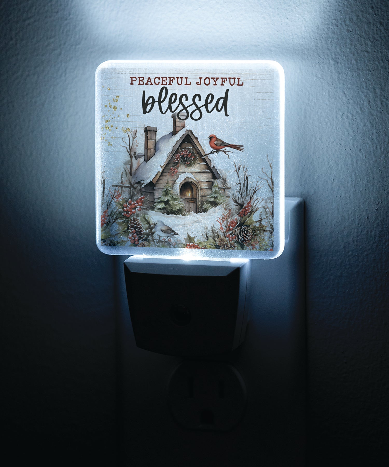 Peaceful Joyful Blessed LED Nightlight