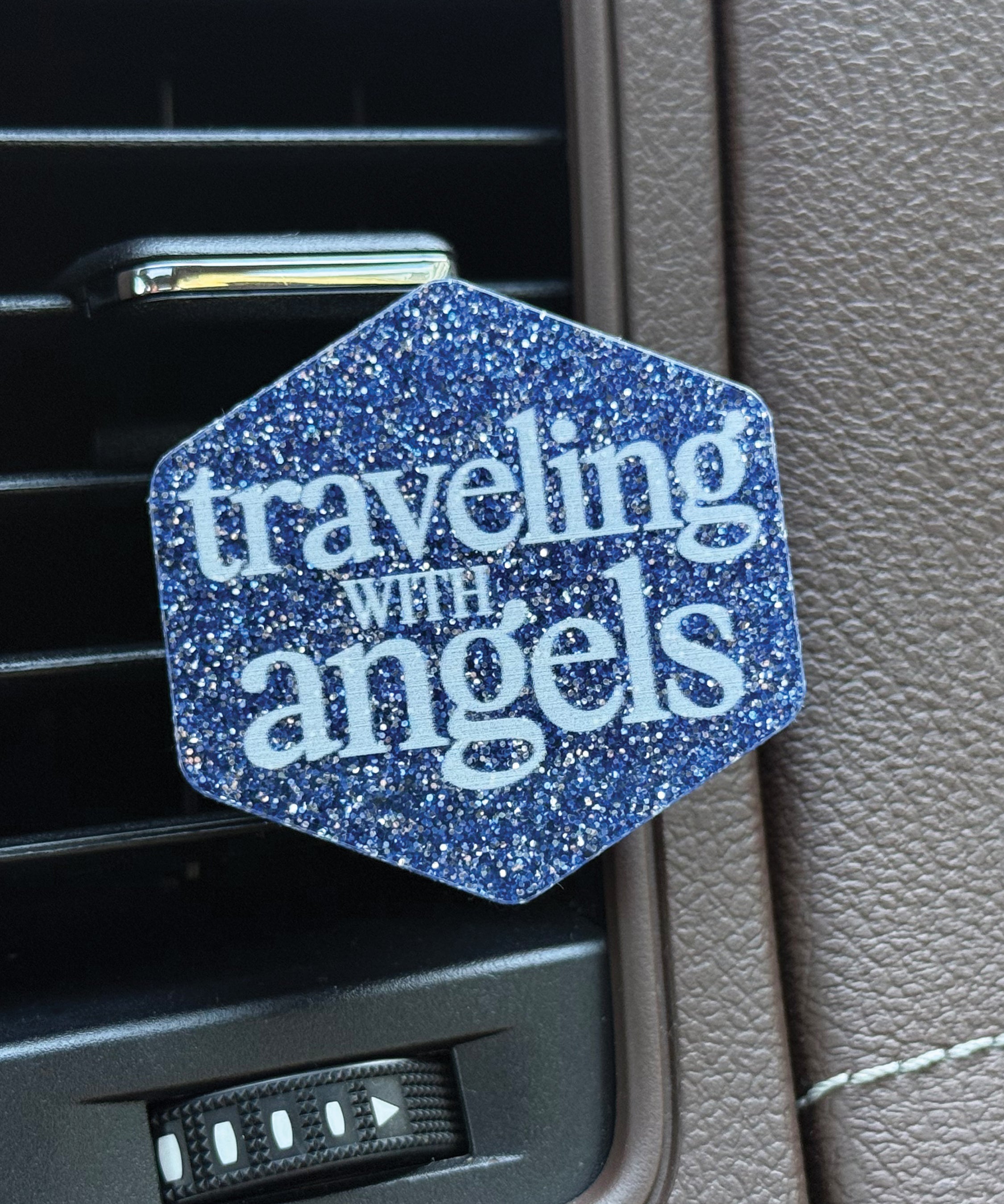 raveling With Angels acrylic Scentable Vent Clip with reusable fragrance pad