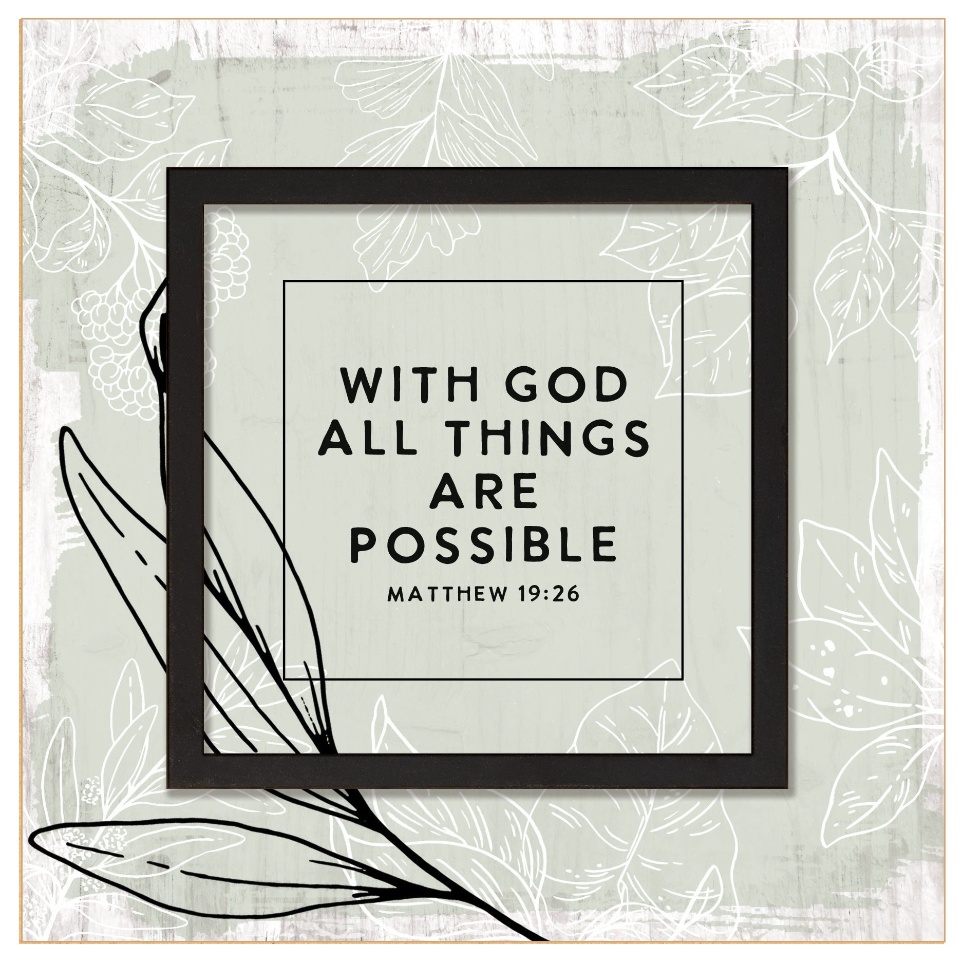 With God 6x6 Layered Grace Plaque