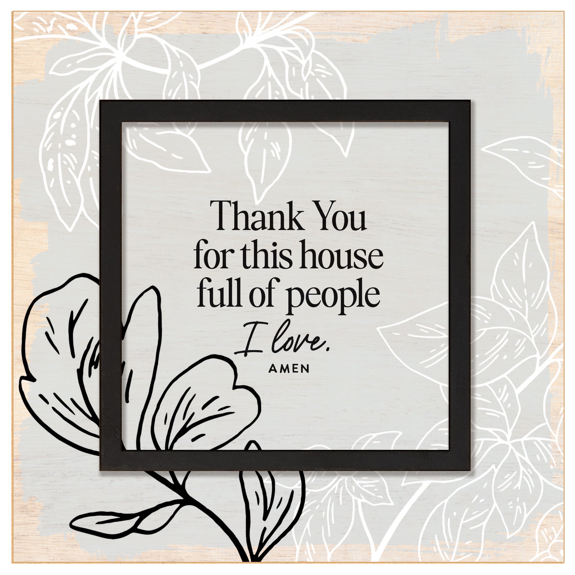 Thank You for the House 6x6 Layered Grace Plaque