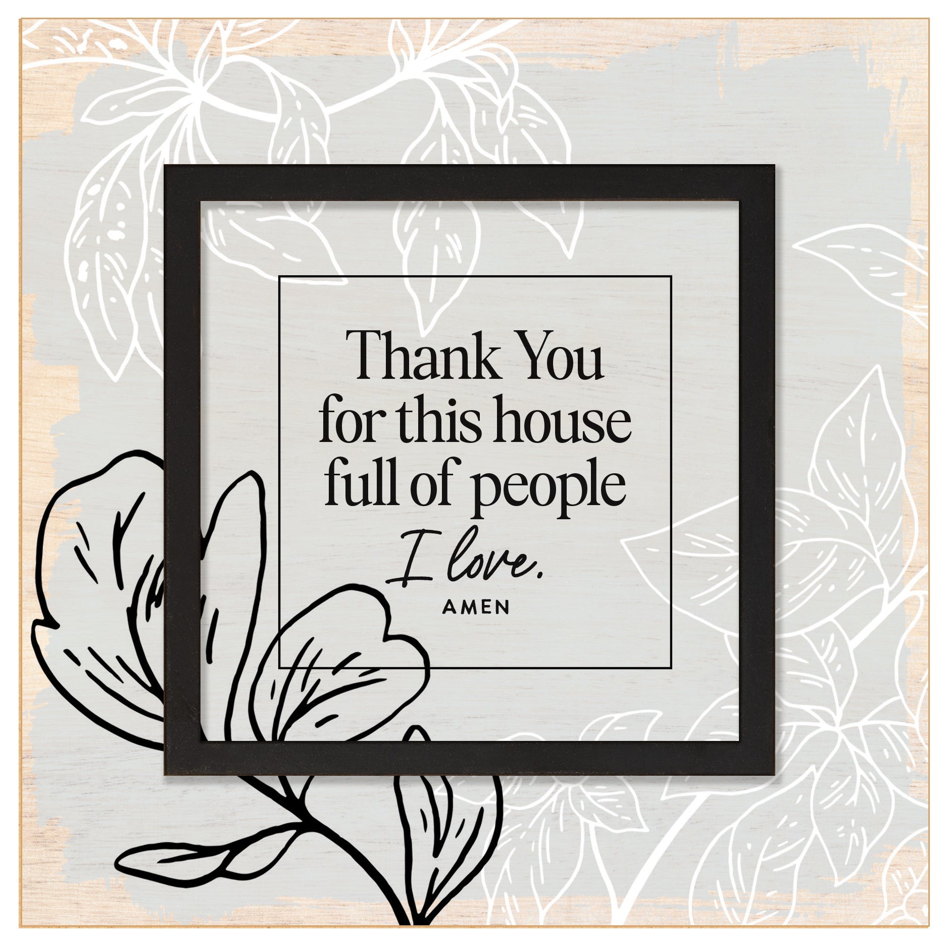 Thank You for the House 6x6 Layered Grace Plaque