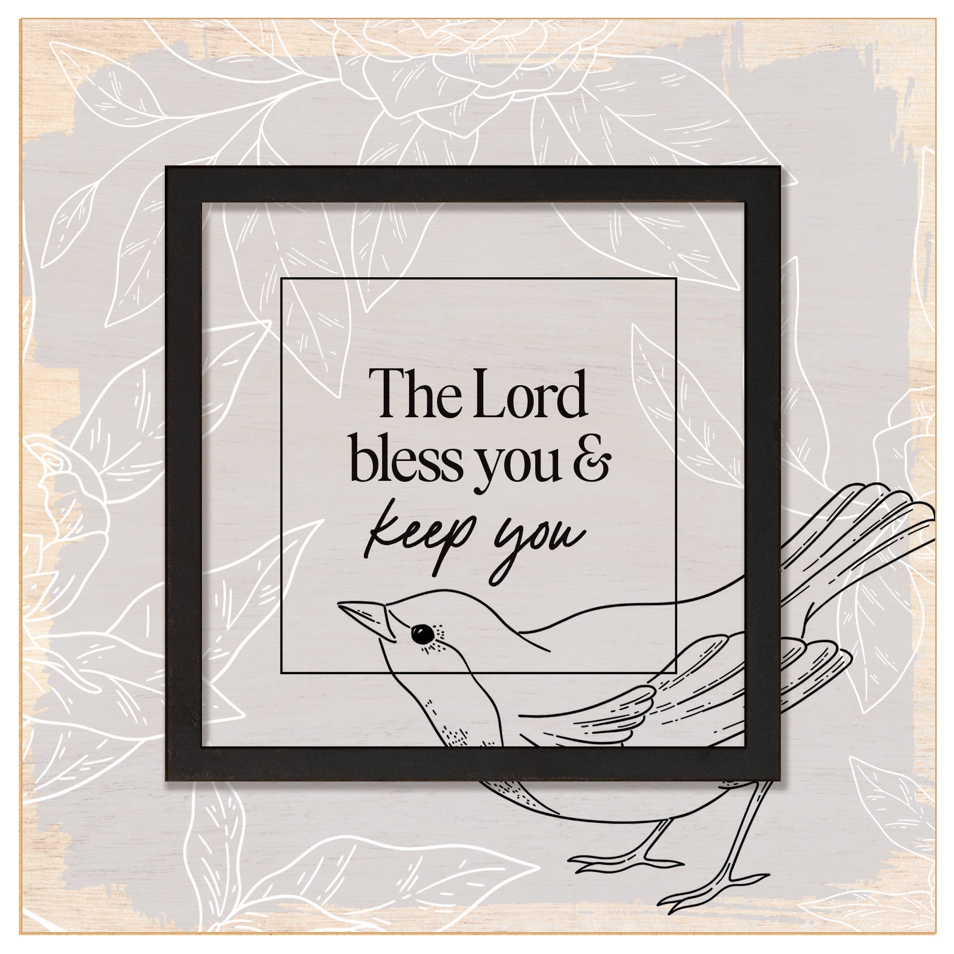 The Lord Bless You and Keep You 6x6 Layered Grace Plaque