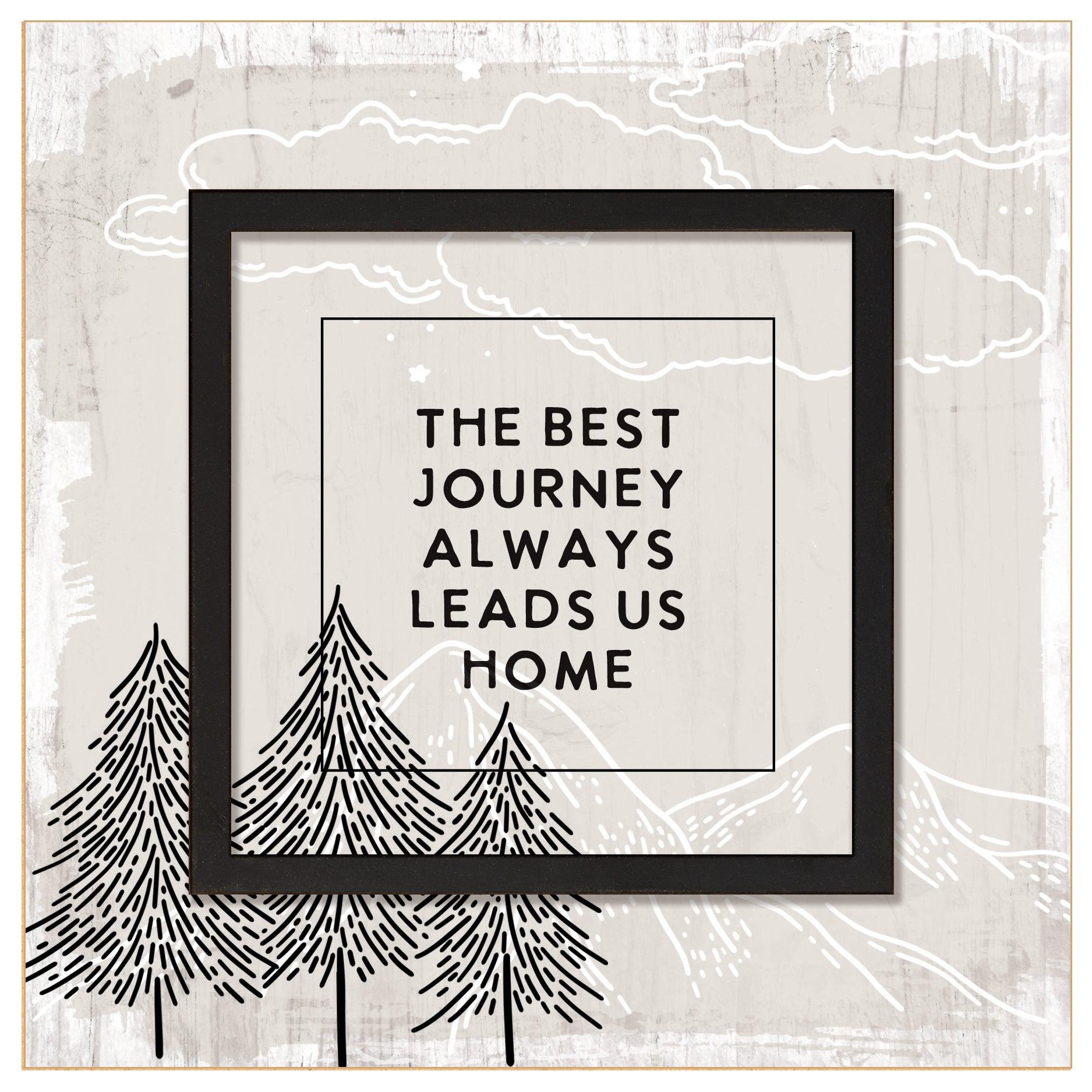 The Best Journey Always Leads Us Home 6x6 Layered Grace Plaque