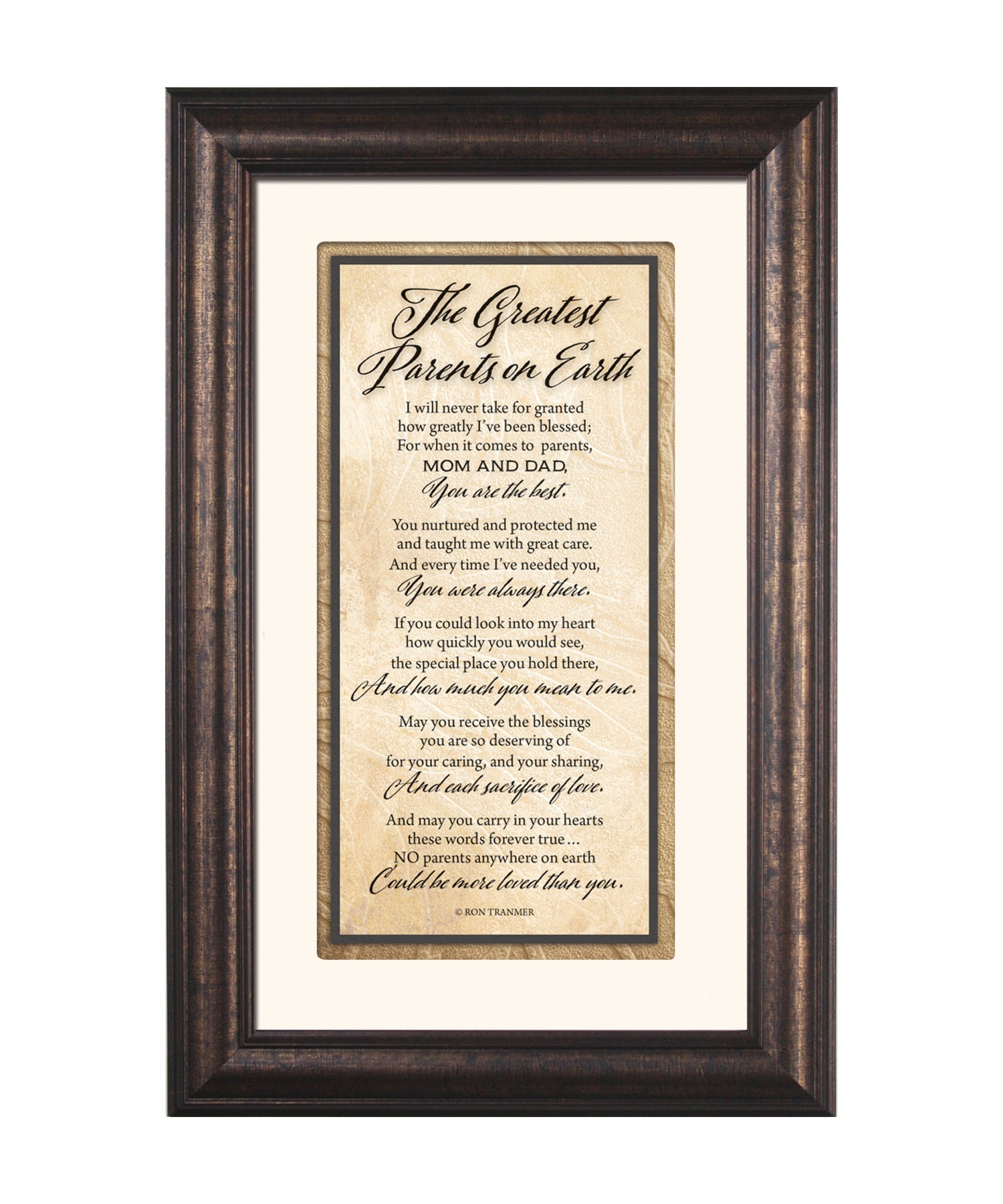 The Greatest Parents on Earth Framed Art