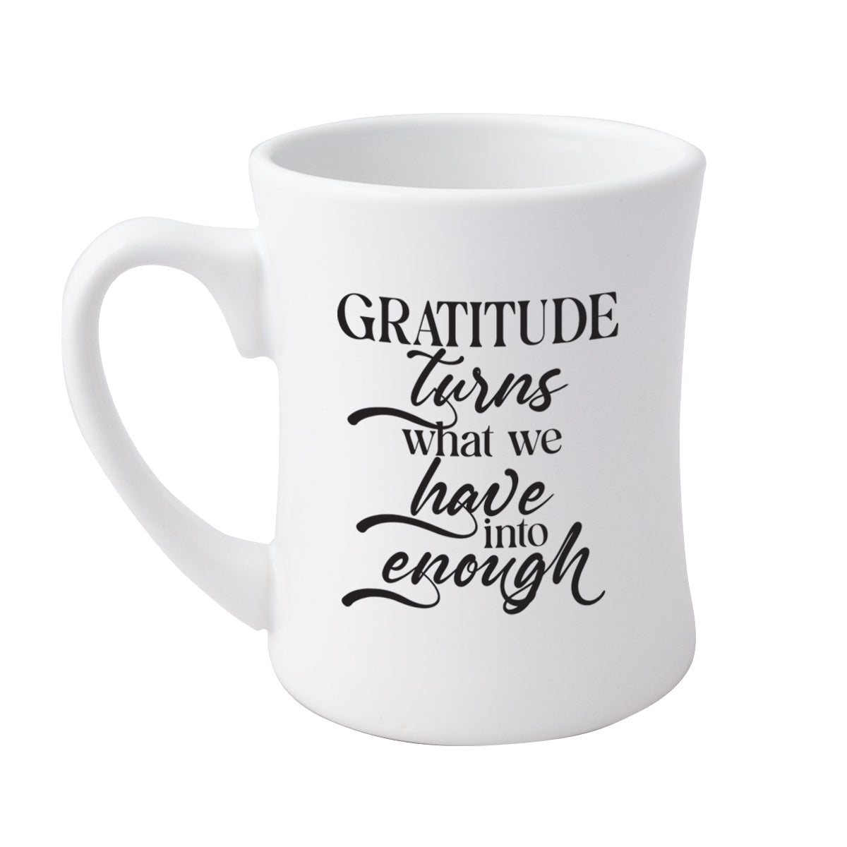 Gratitude Turns What We Have Coffeehouse Mug