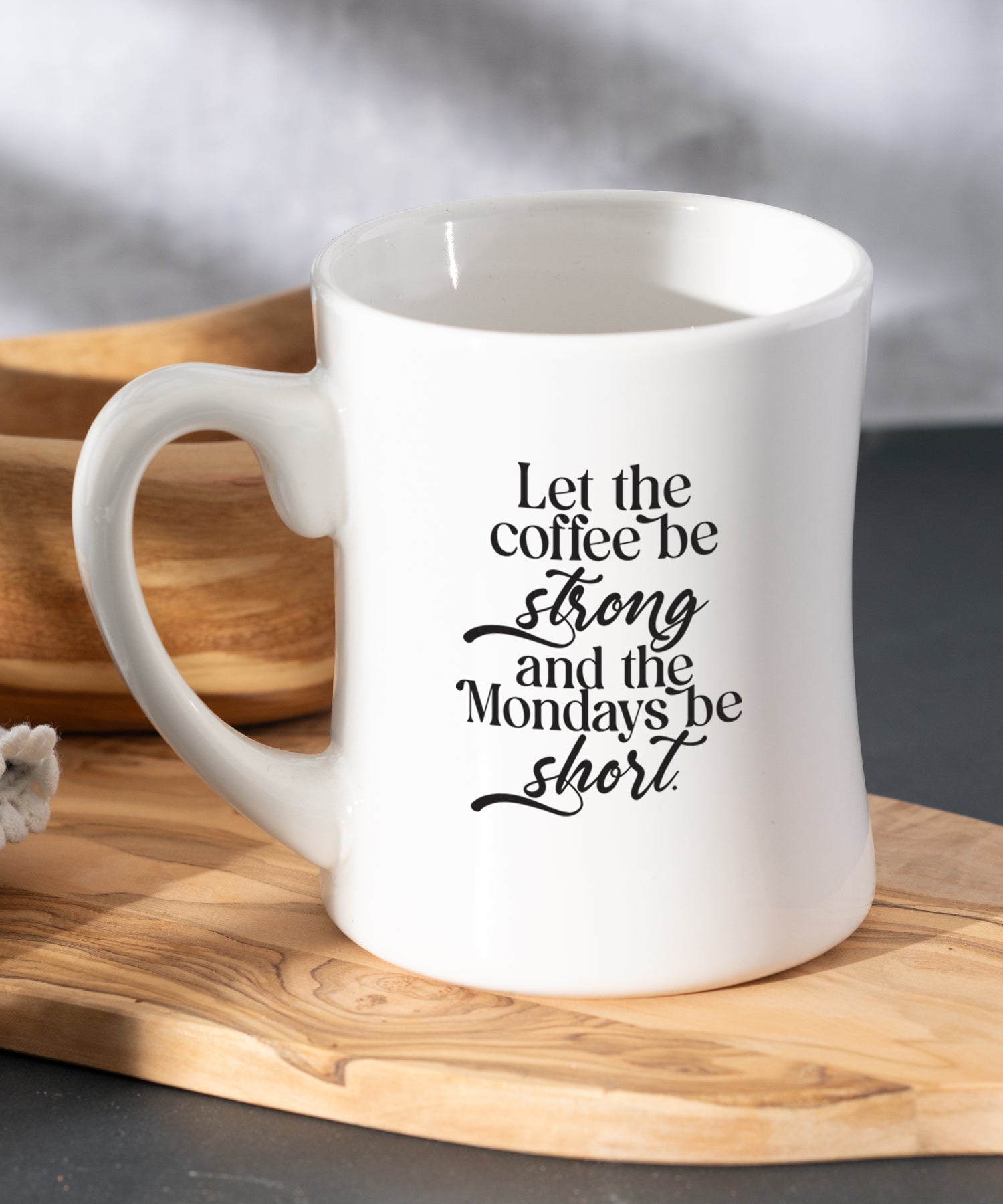 Let the Coffee Be Strong Coffeehouse Mug