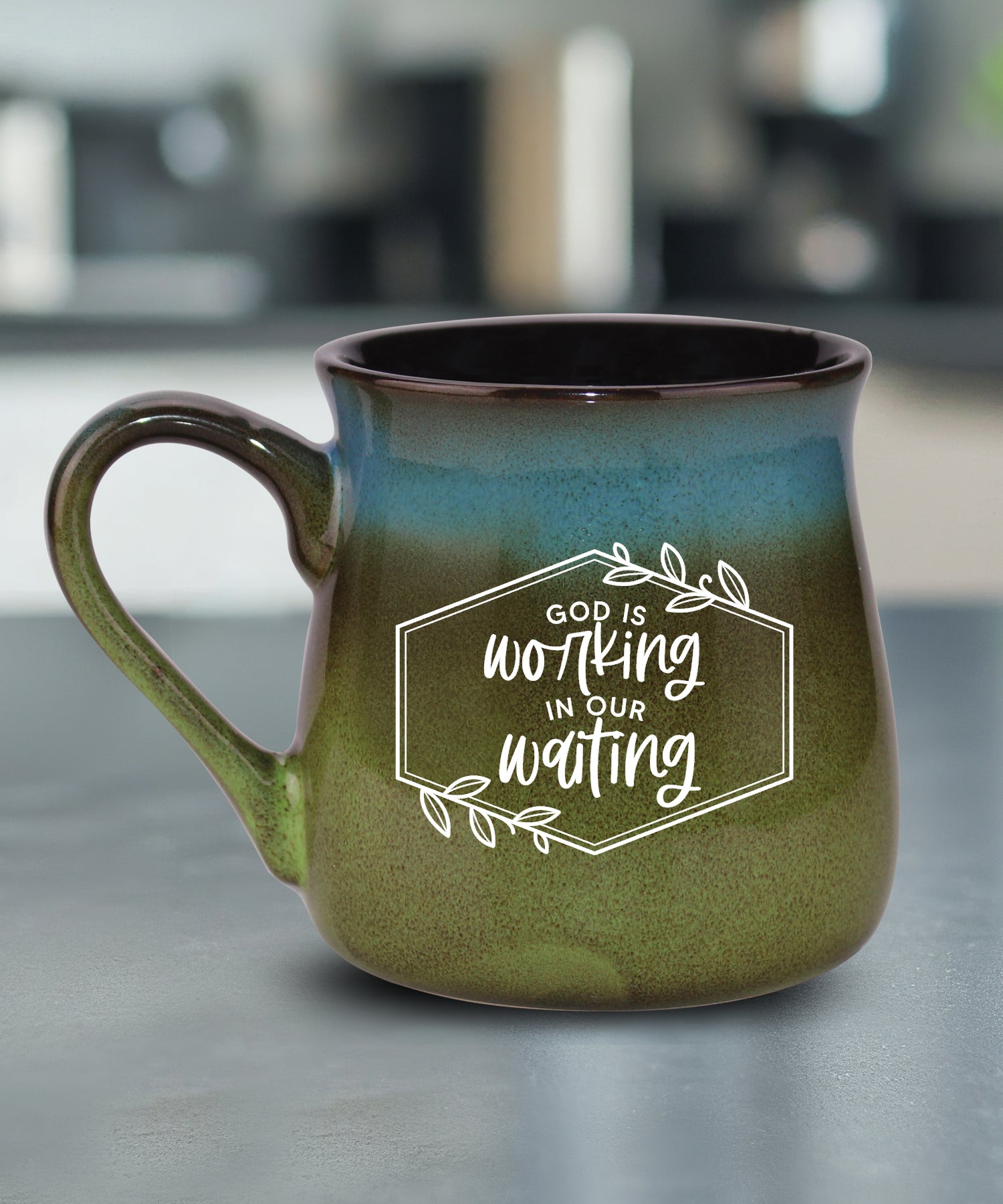 God Is Working Reactive Glazed Mug