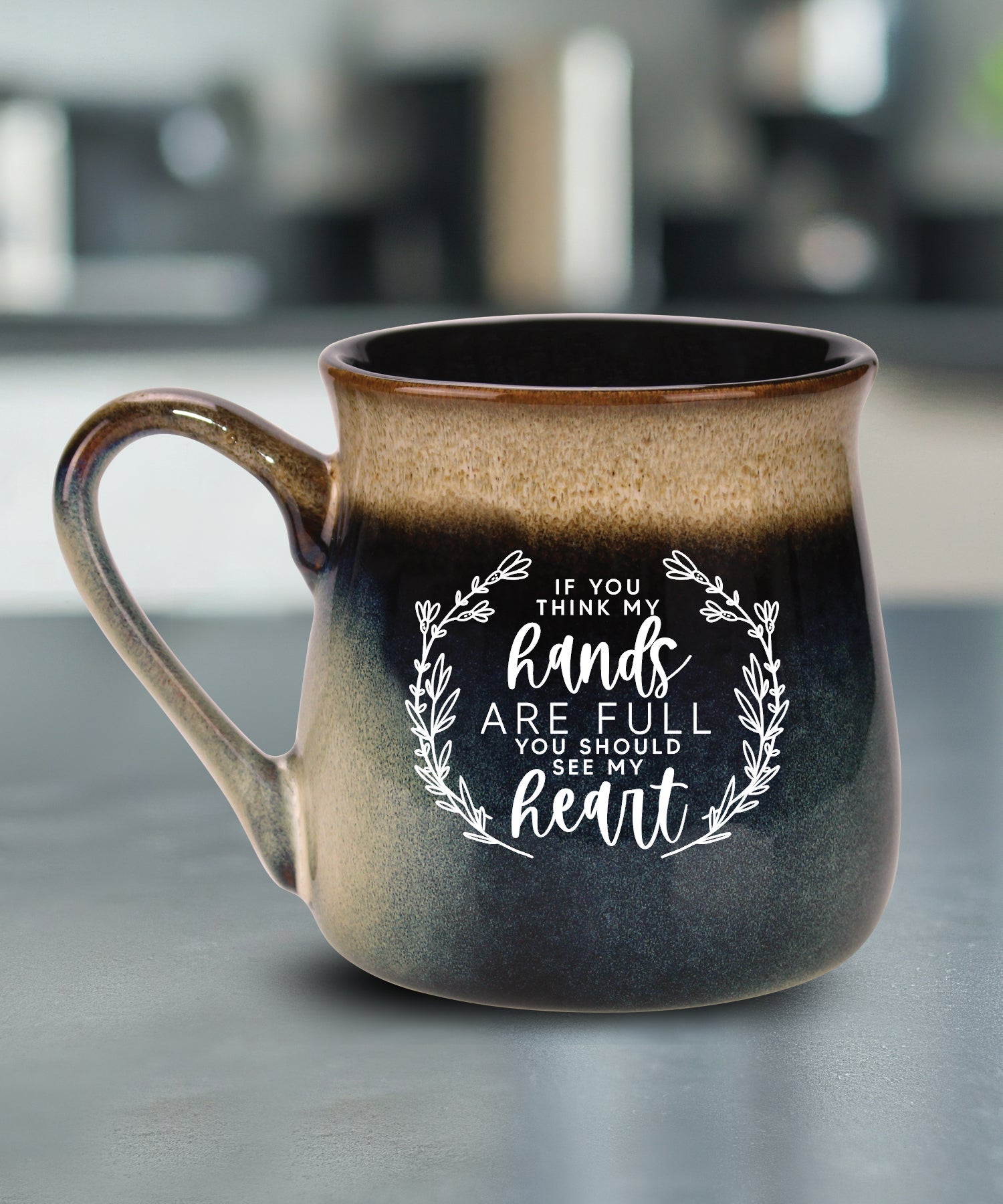 If You Think My Hands Are Full Reactive Glazed Mug