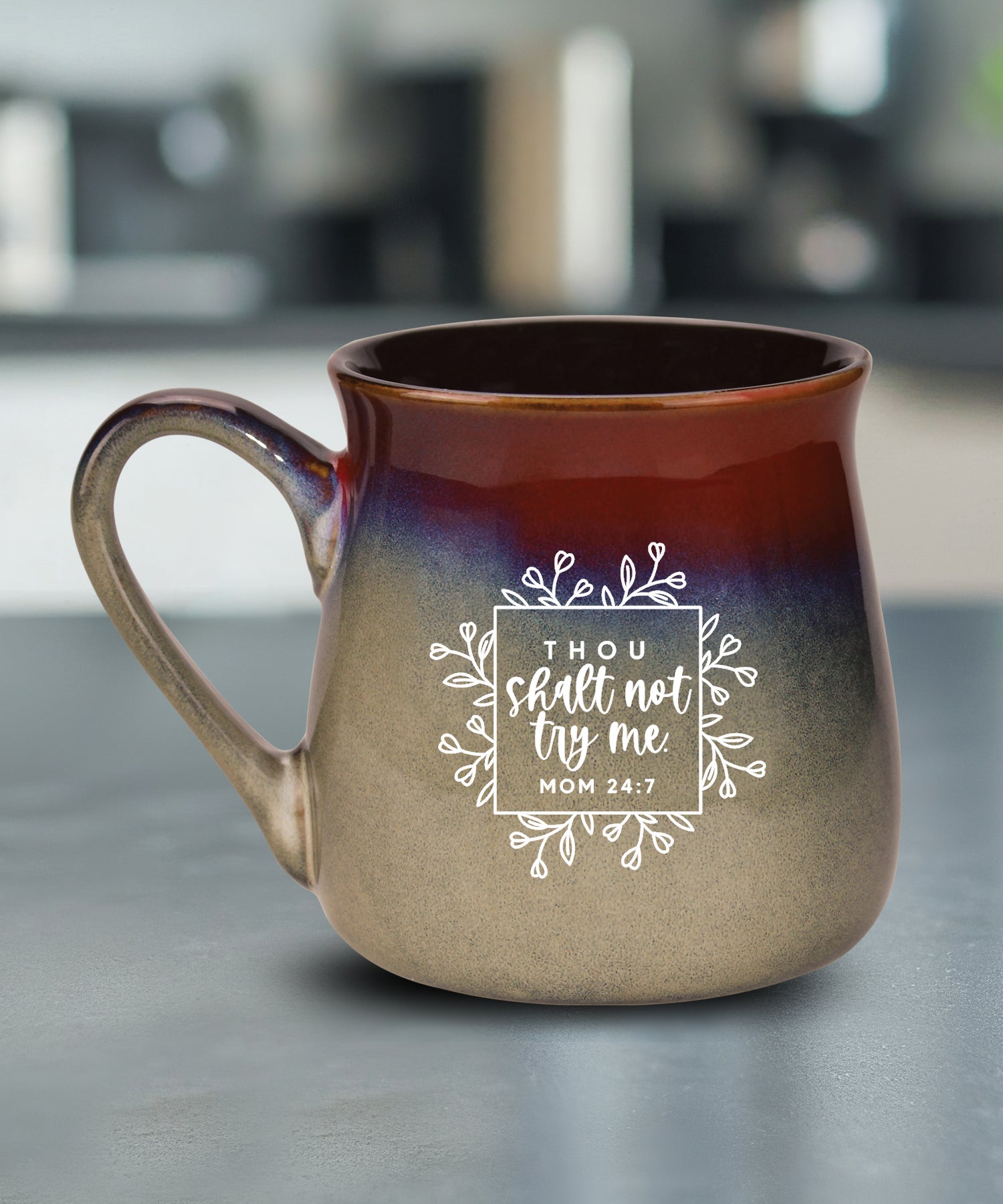 Mom 24:7 Reactive Glazed Mug