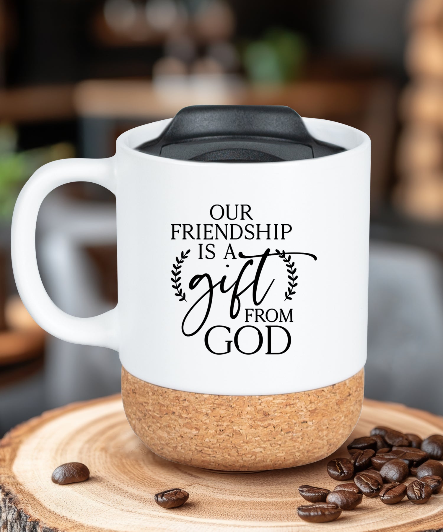 Our Friendship Cork Bottom Mug