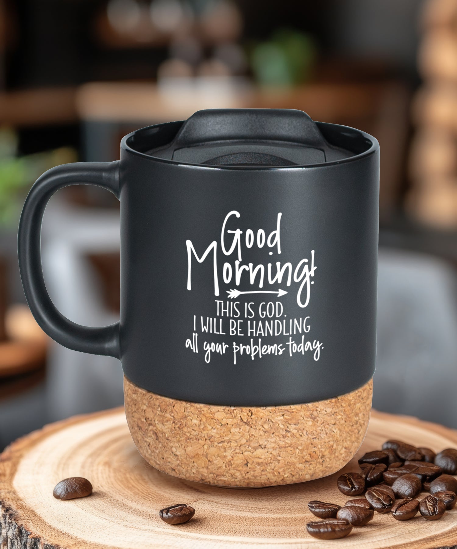 Good Morning Cork Bottom Mug