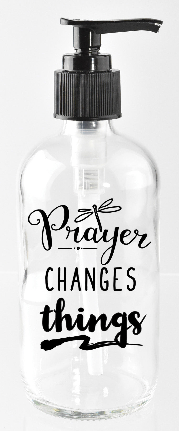 Prayer Changes Things Glass Soap Dispenser