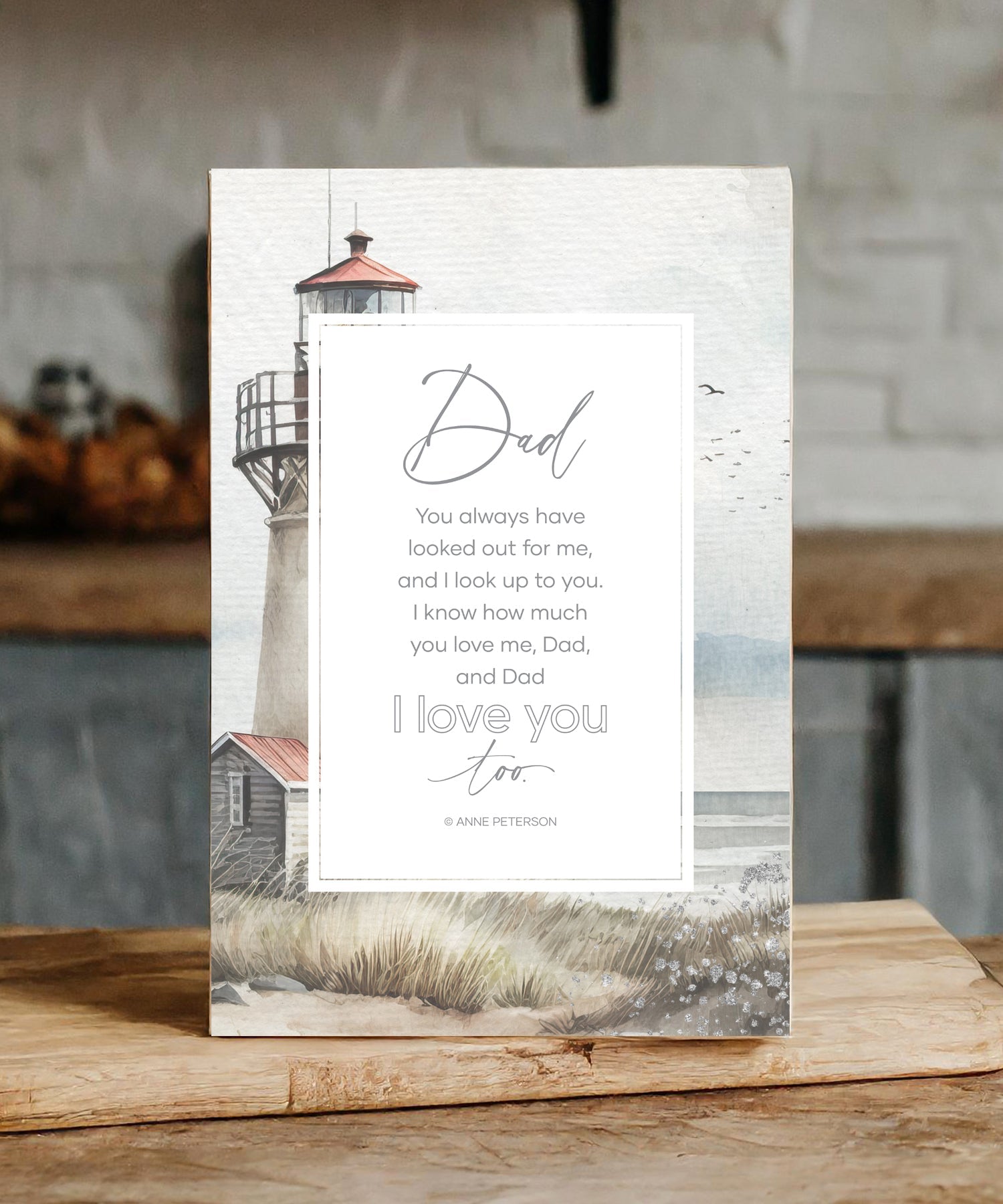 Dad You Always Have 6x9 MDF Plaque with modern design, silver edge, and inspirational verse