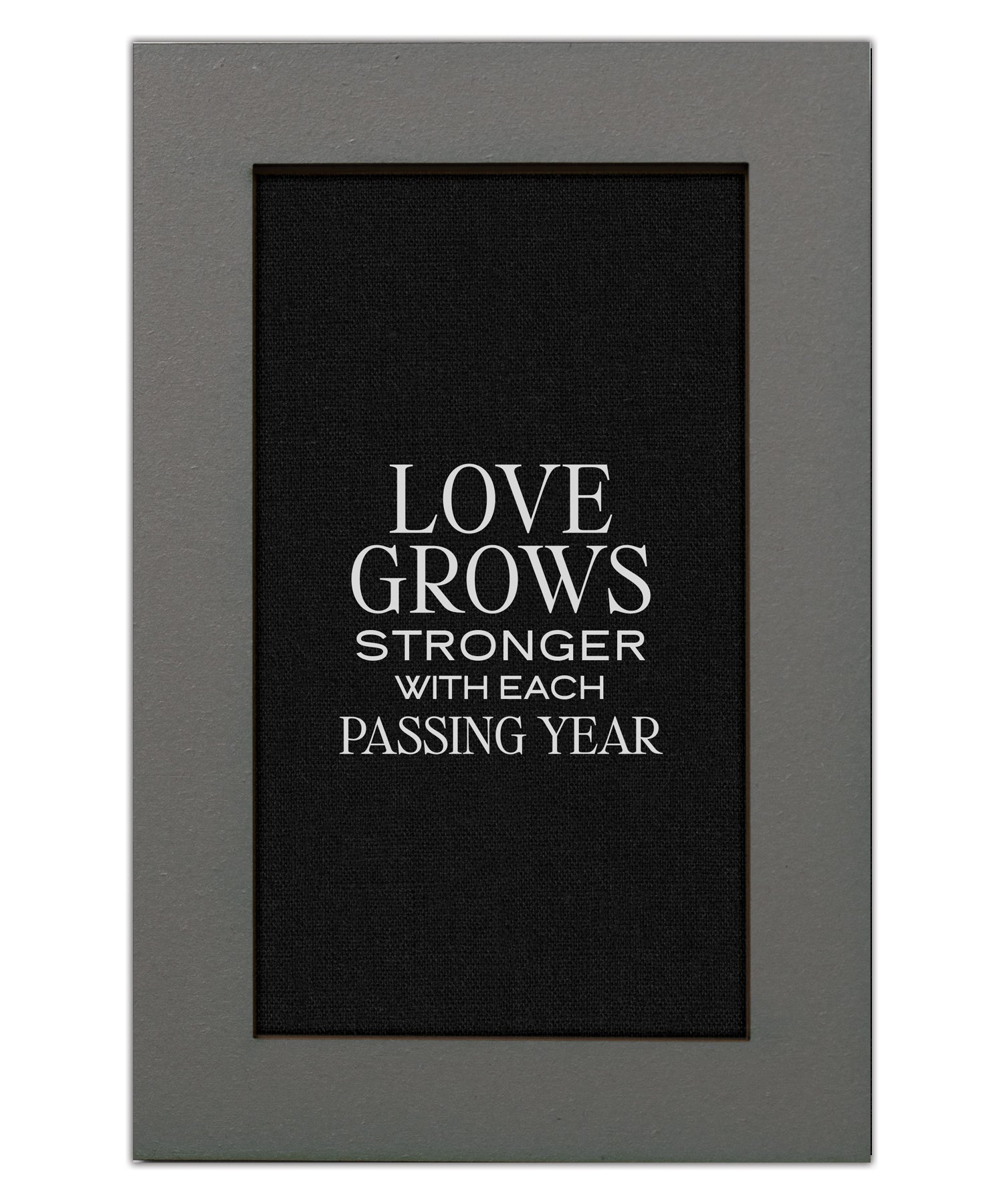 Love Grows Stronger with Each Passing Year Modern Grace 6x9 MDF Plaque