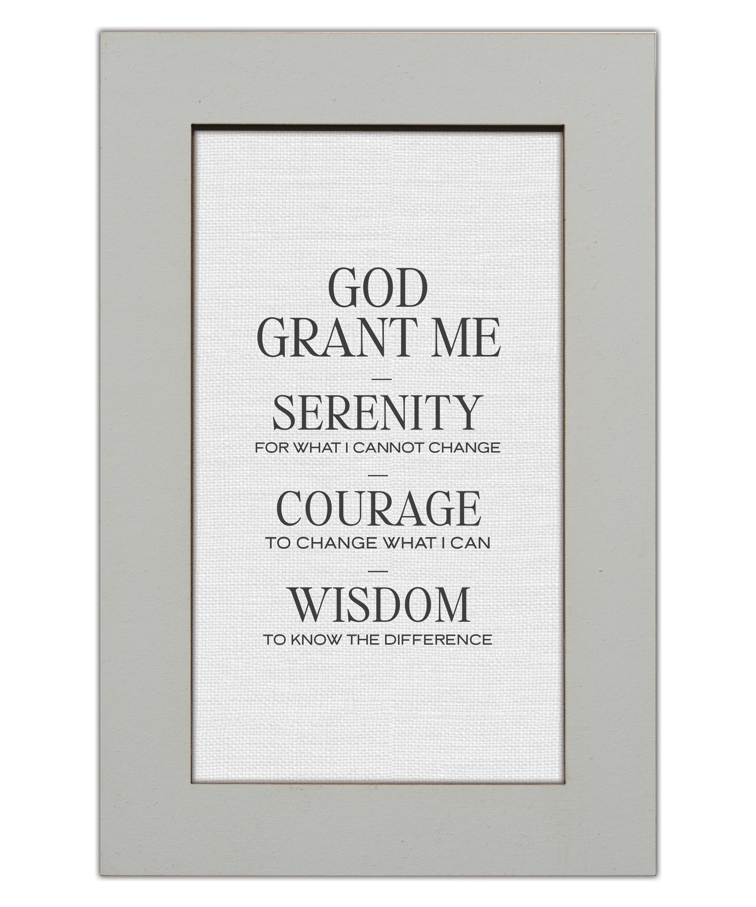 God Grant Me Serenity, Courage & Wisdom Modern Grace 6x9 MDF Plaque
