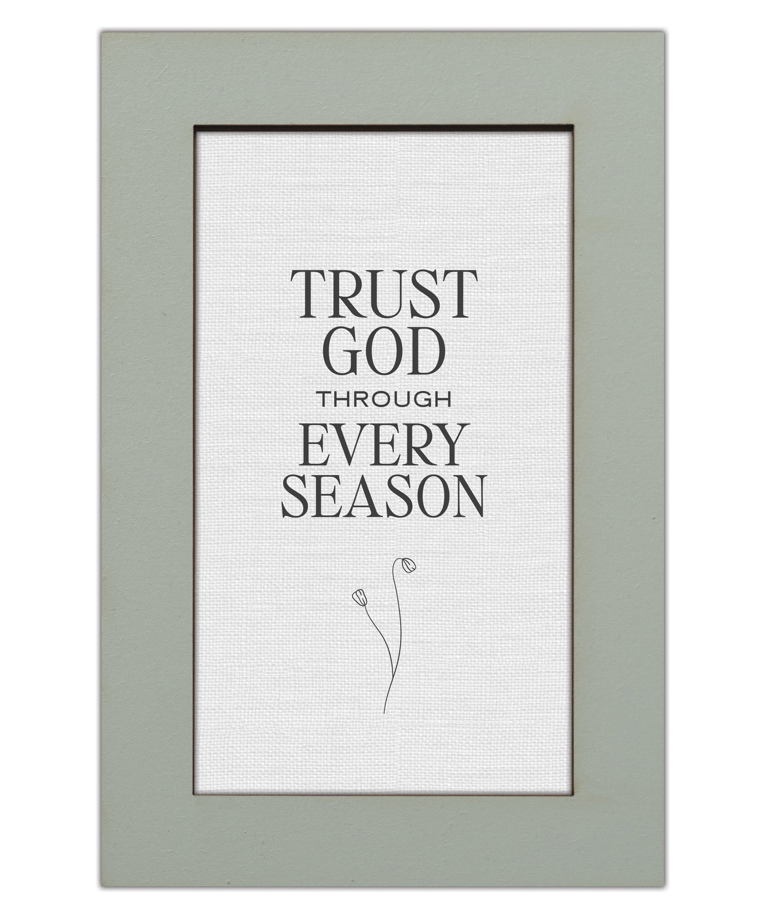 Trust God Through Every Season Modern Grace 6x9 MDF Plaque