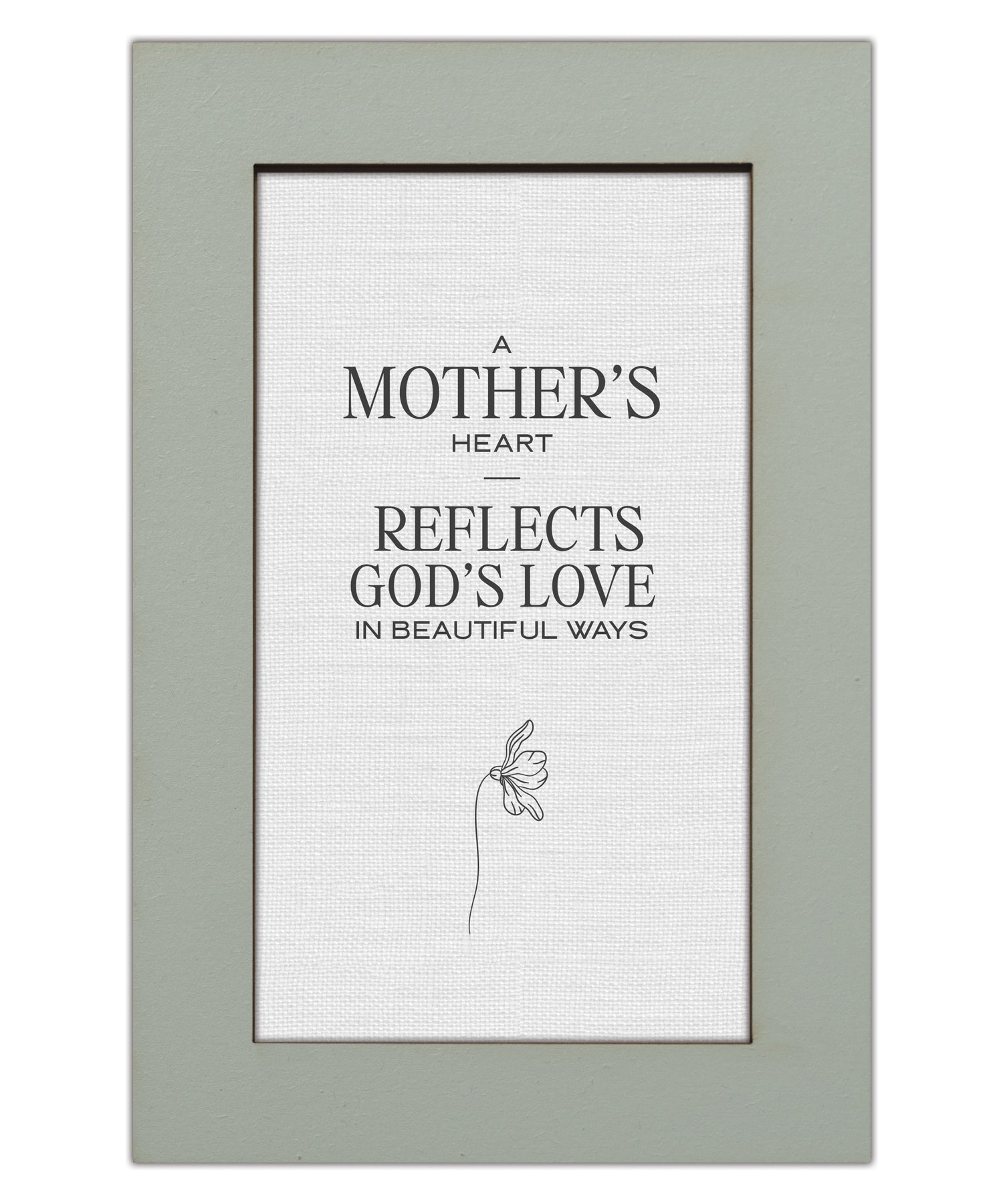 A Mother's Heart Reflects God's Love Modern Grace 6x9 MDF Plaque