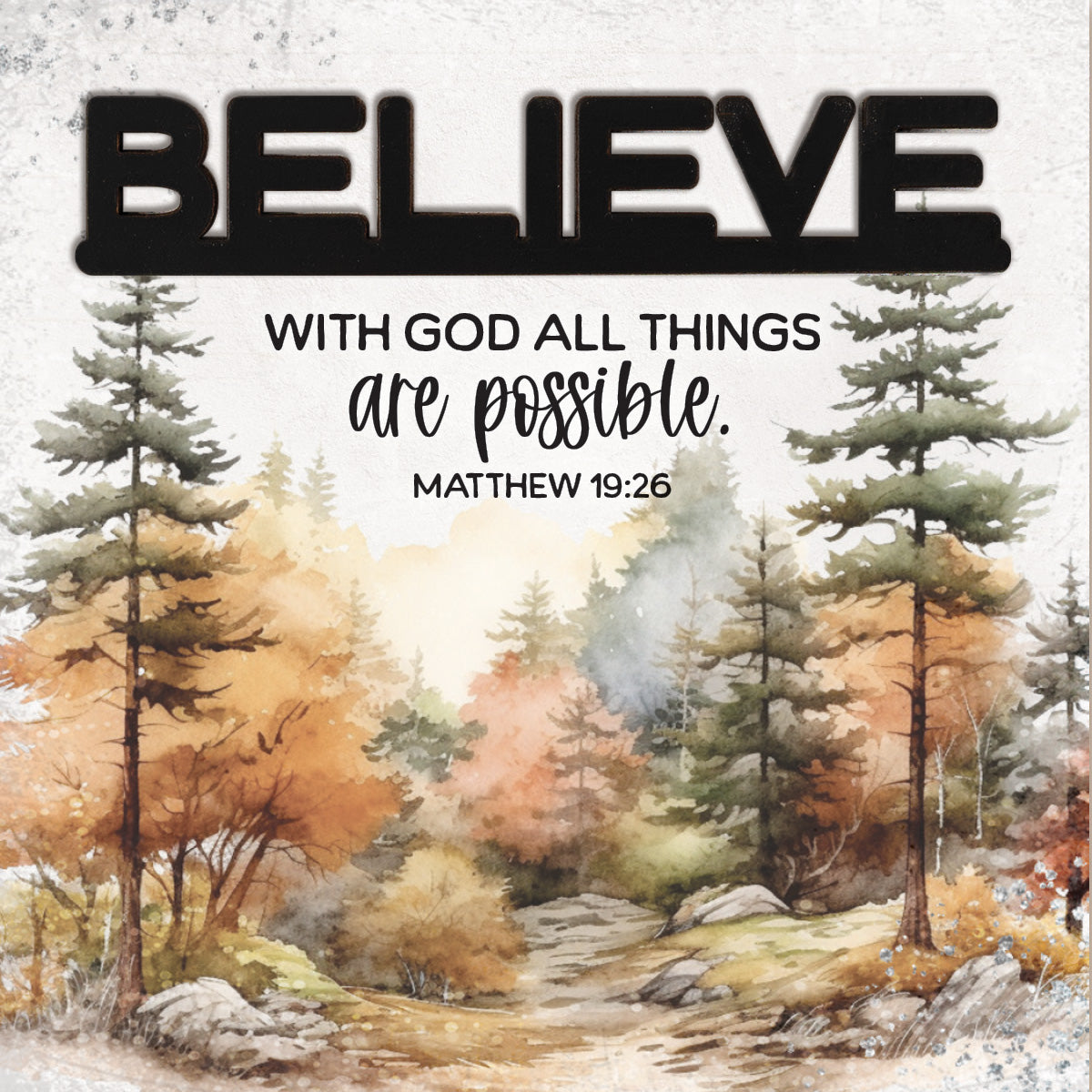 Believe – With God All Things Magnet-Plaque