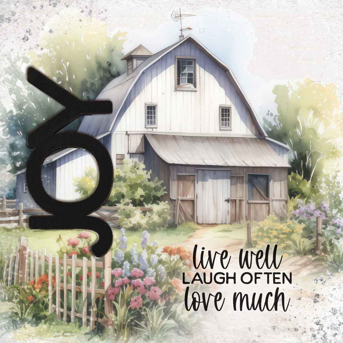 Live Well Laugh Often Magnet-Plaque