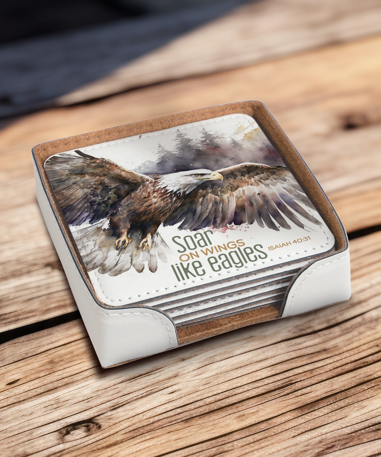 Faith & Strength: Assorted Wildlife Coaster Collection - 6 different Inspirational Wildlife Designs