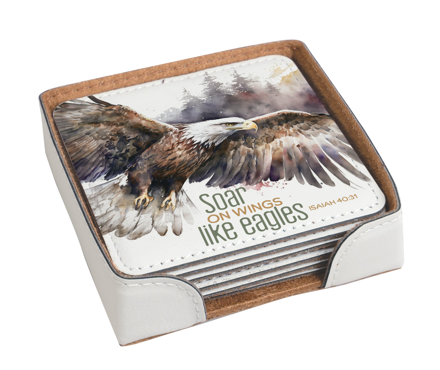 Faith & Strength: Assorted Wildlife Coaster Collection - 6 different Inspirational Wildlife Designs