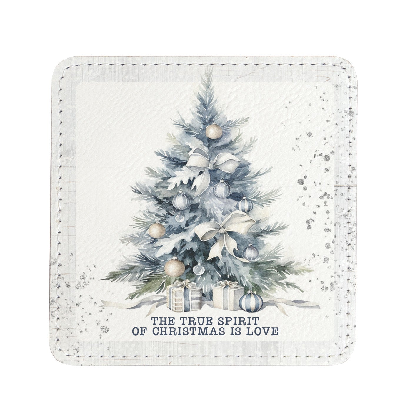 Winter’s Blessings: Assorted Christmas Leatherette Coaster Set
