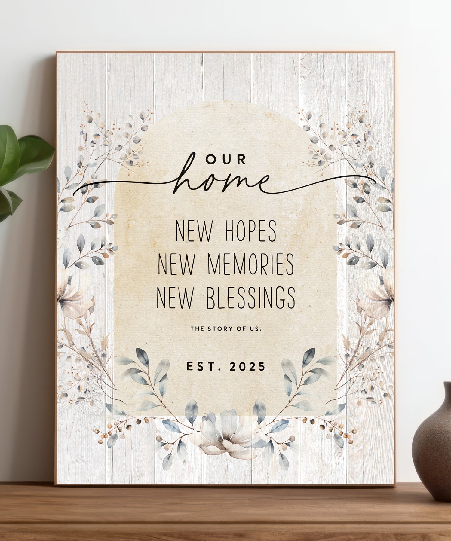 Limited Edition 2025: Our Home 11x15 MDF Statement Board – Home Established 2025 Sign