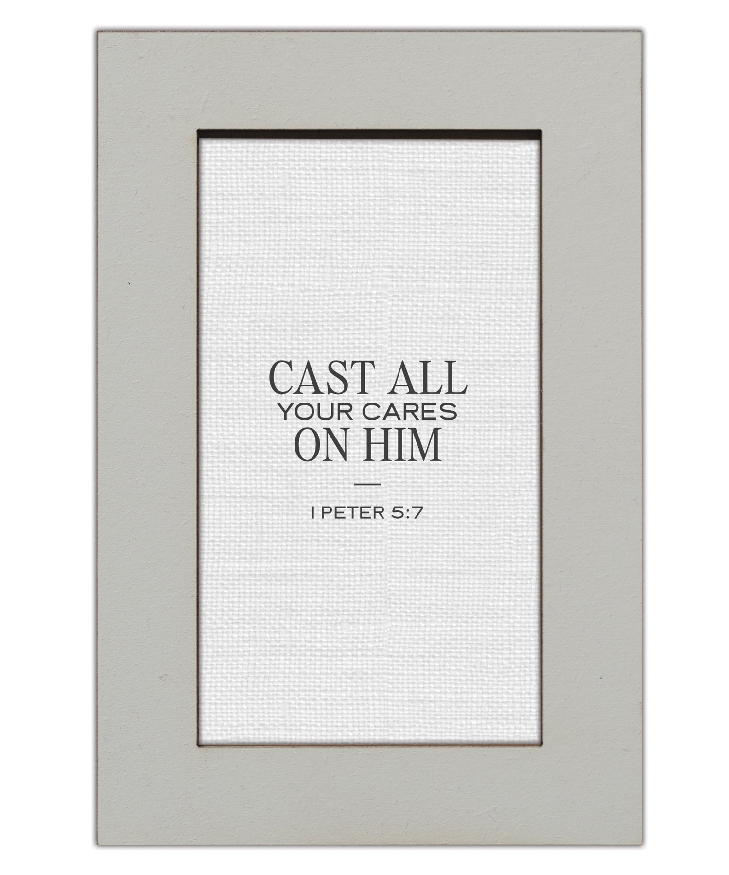 Cast All Your Cares on Him Modern Grace 4x6 MDF Plaque