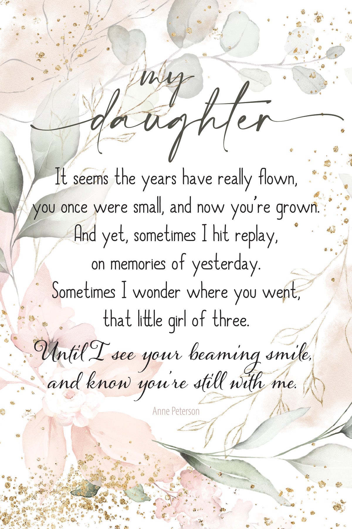 My Daughter 6x9 MDF Plaque