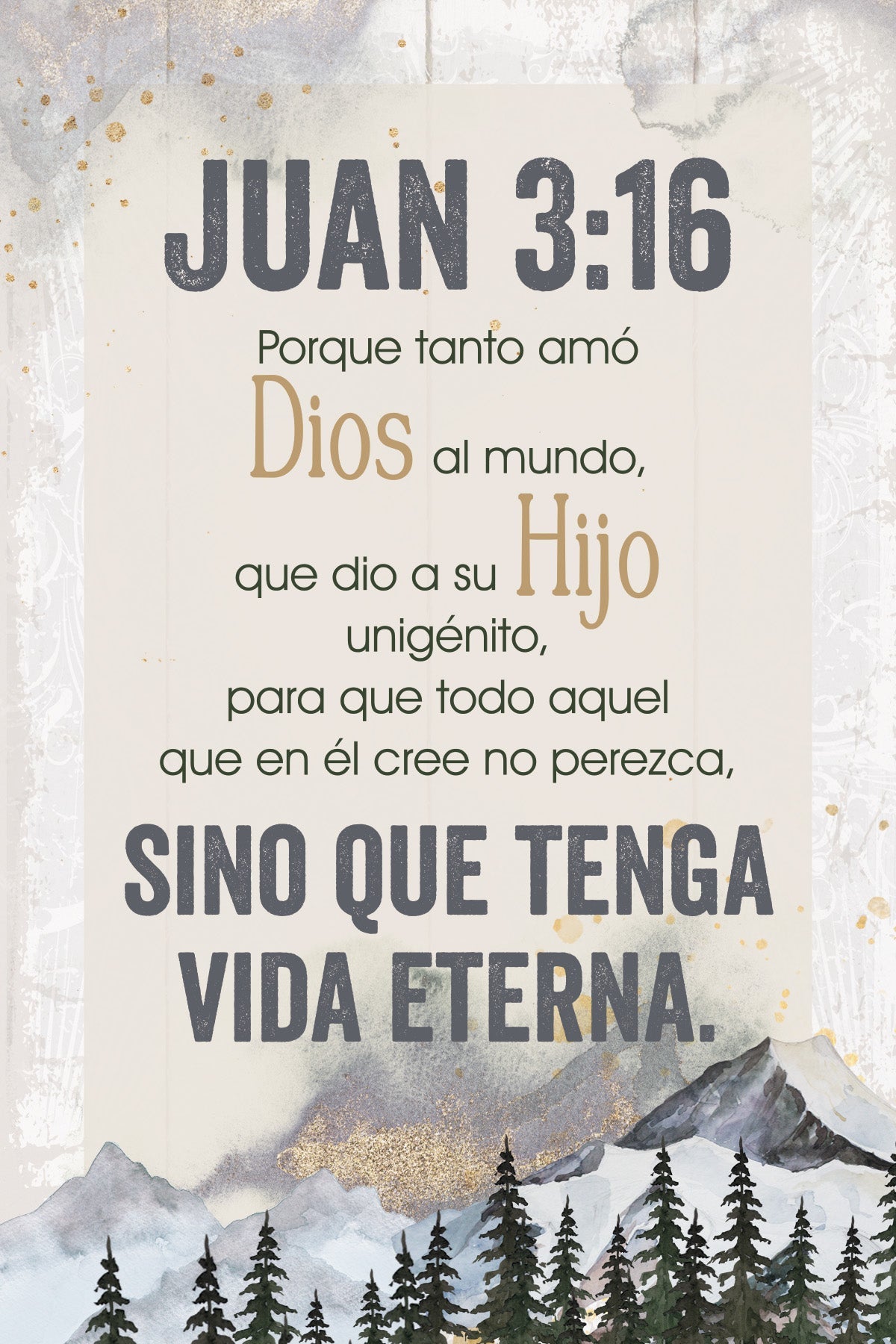 John 3:16 Spanish 4x6 MDF Plaque