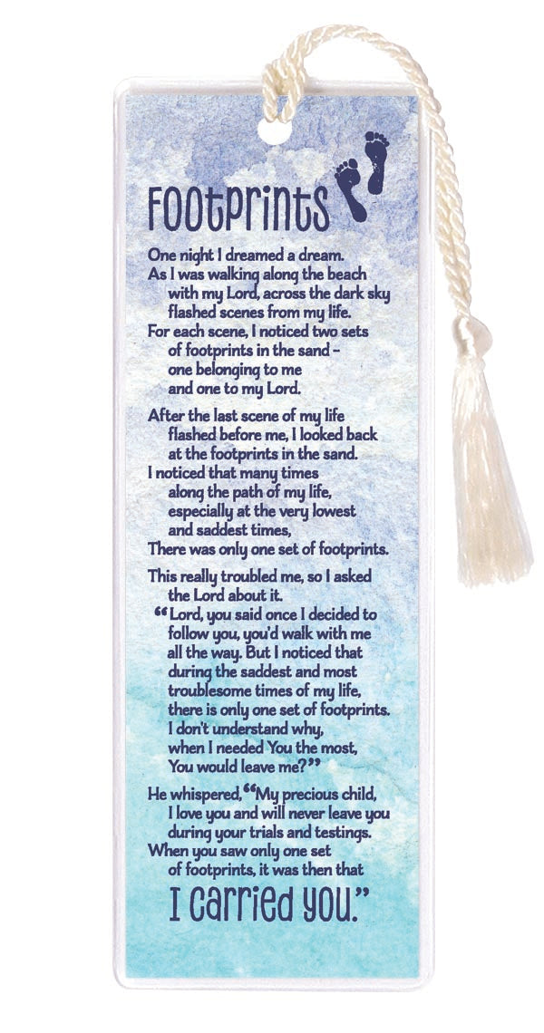 Footprints Tasseled Bookmark (Pk 6)