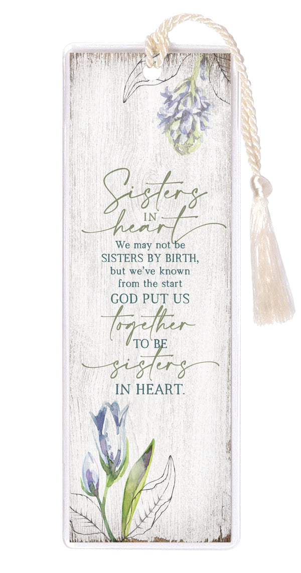 Sisters in Heart Tasseled Bookmark