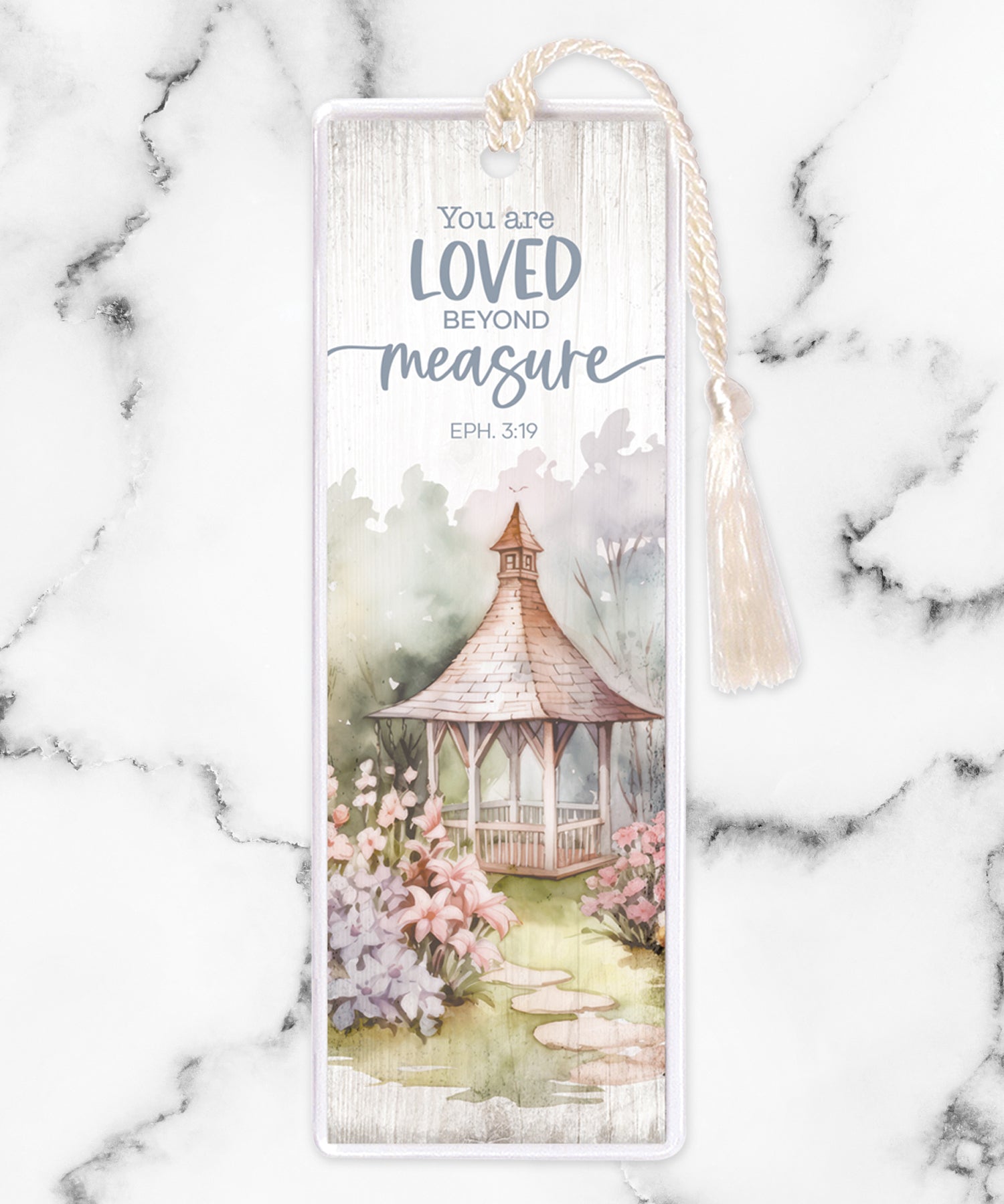 You are loved inspirational tasseled bookmark