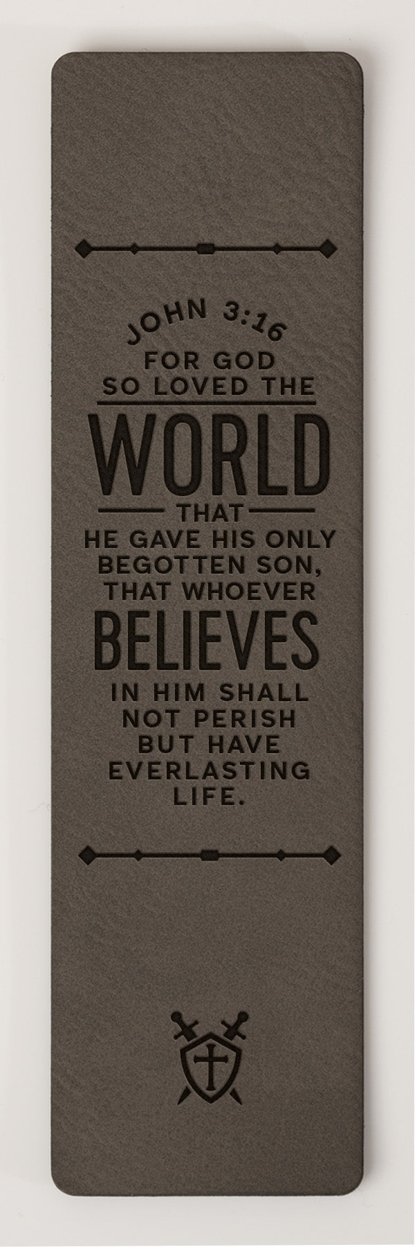 For God So Loved the World Leatherette Bookmark