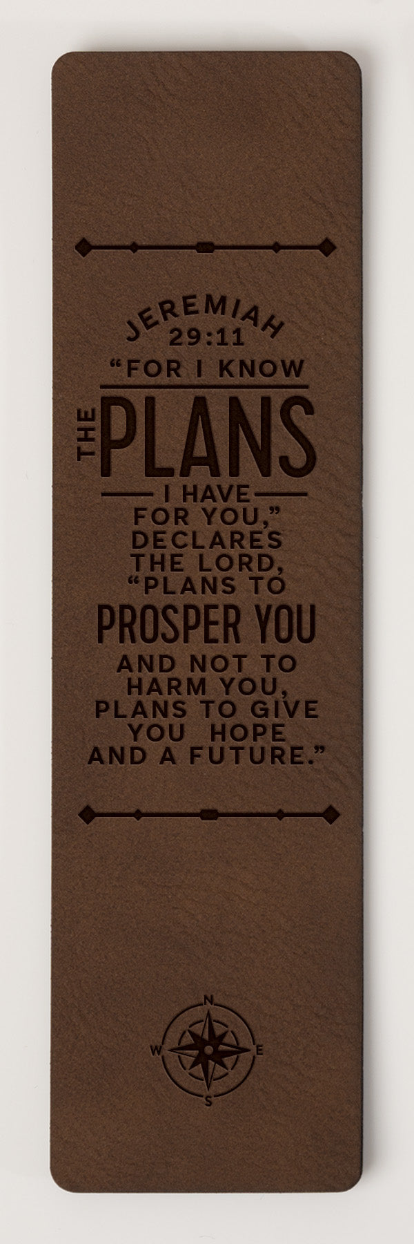 For I Know the Plans Leatherette Bookmark
