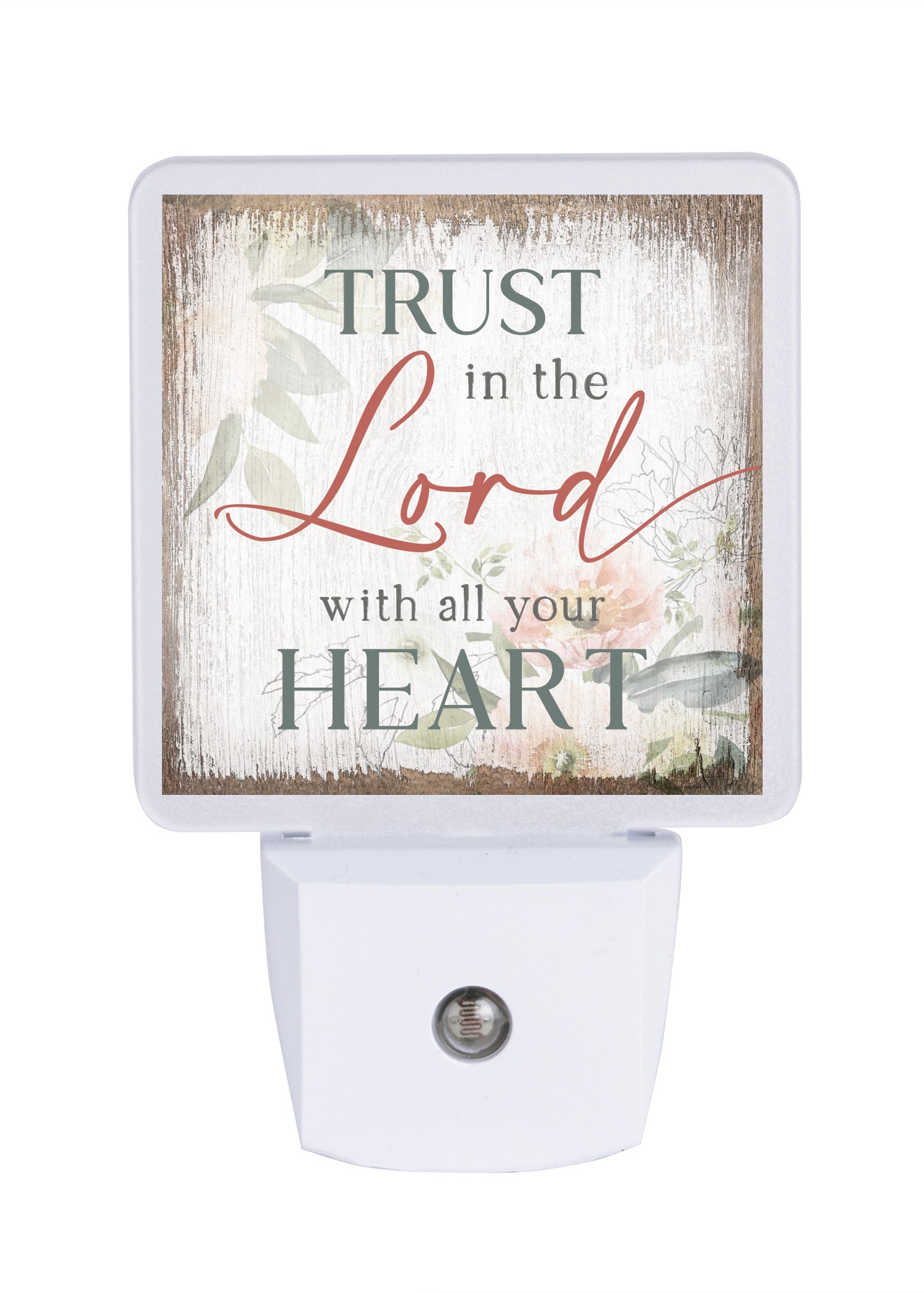 LED nightlight featuring a floral arrangement, perfect for any décor.