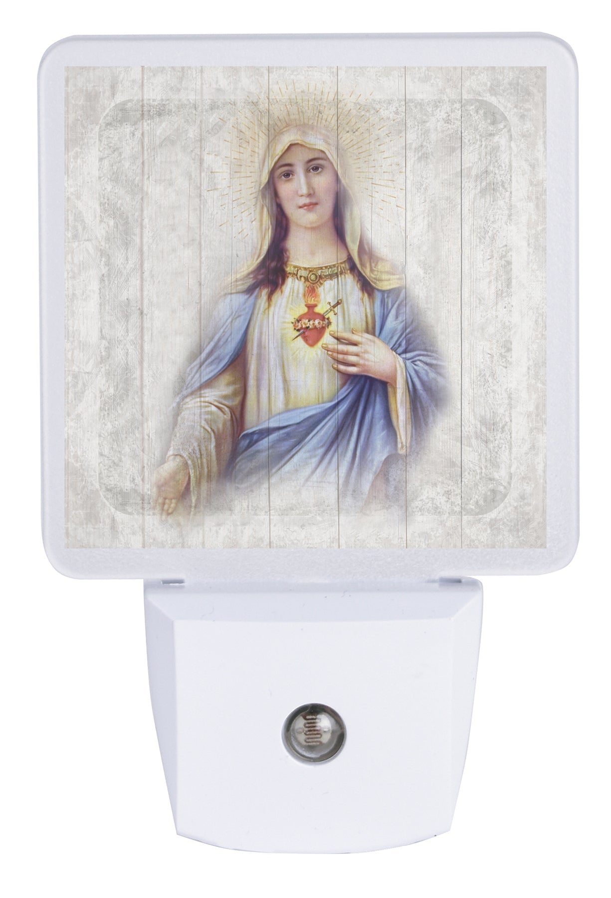 LED nightlight featuring Mary, perfect for any décor.