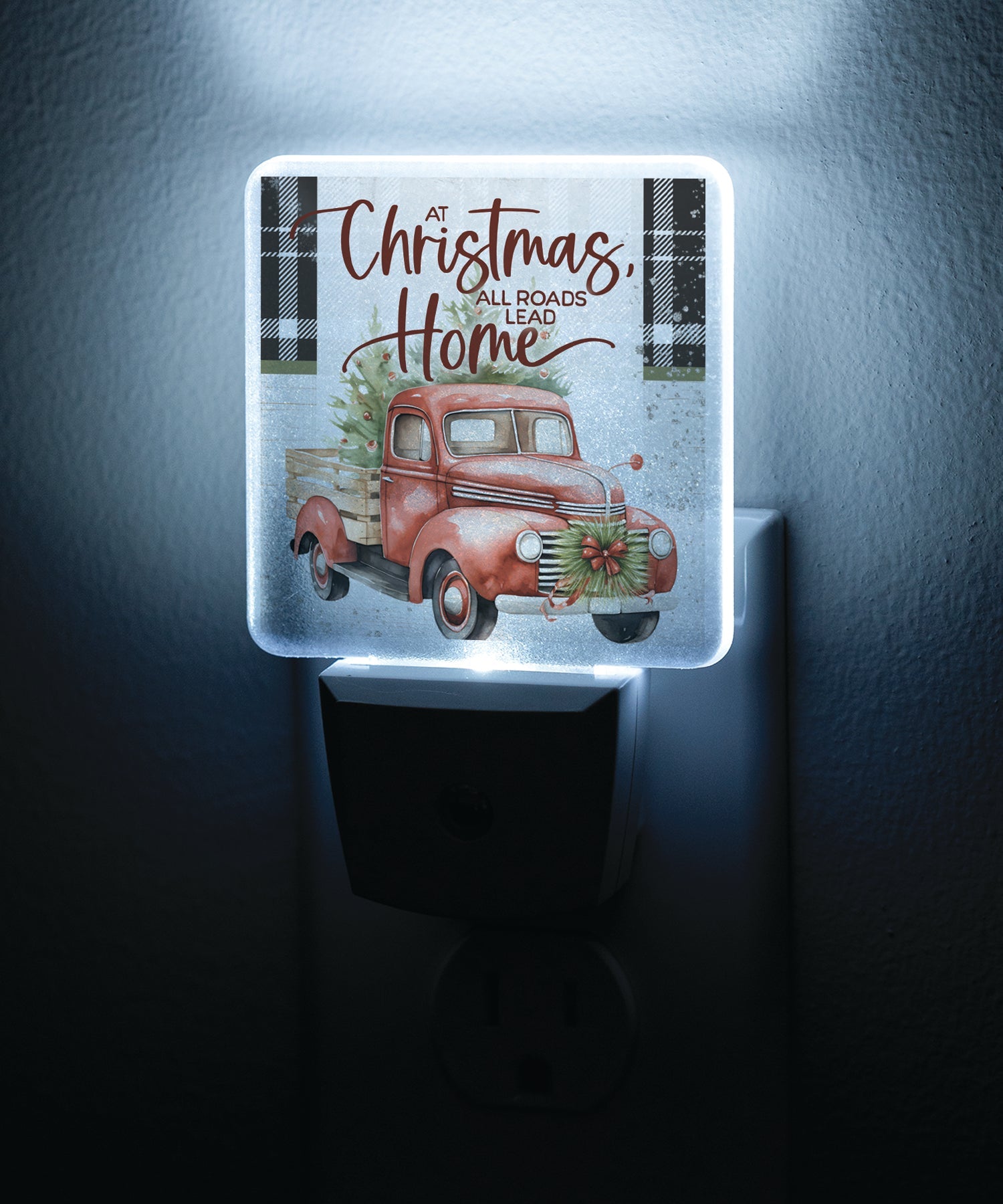 At Christmas All Roads Lead Home LED Nightlight