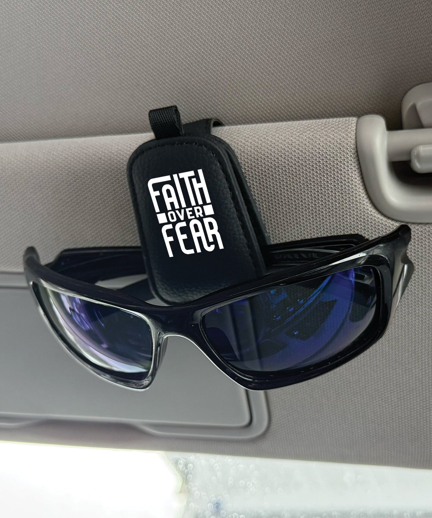 Faith Over Fear Sunglasses Visor Clip