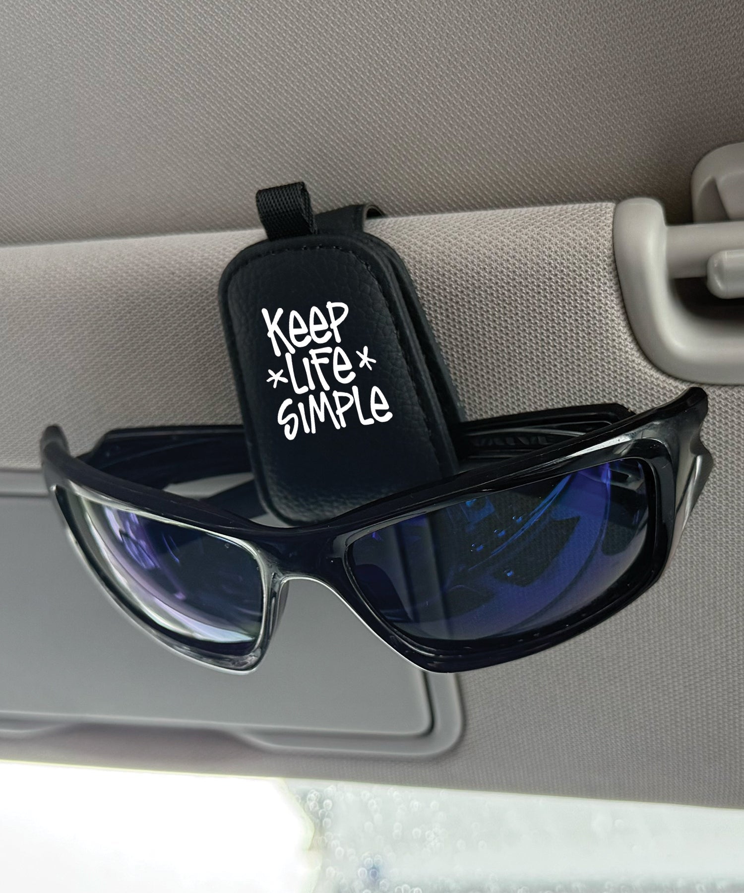 Keep Life Simple Sunglasses Visor Clip