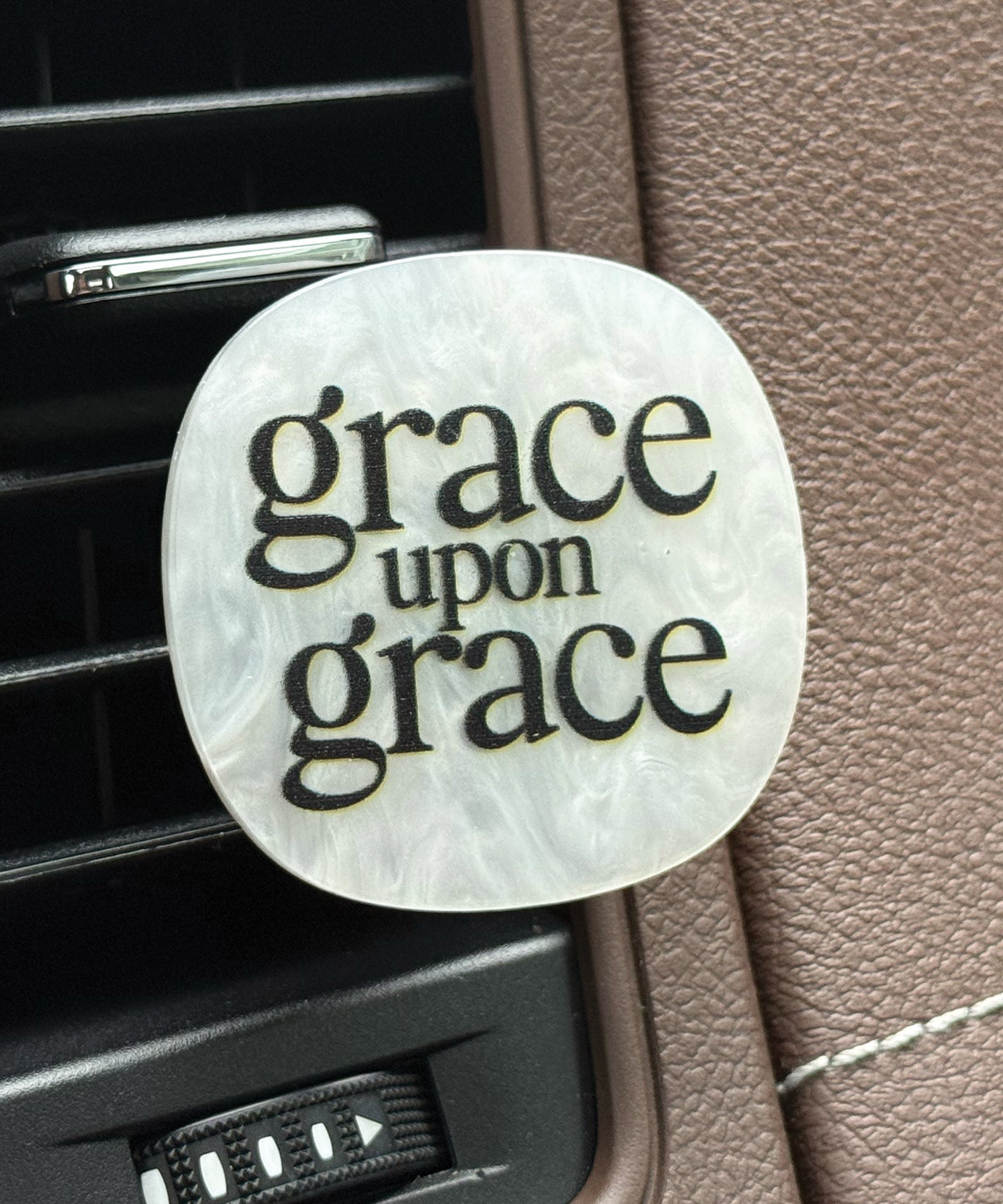 Grace Upon Grace acrylic Scentable Vent Clip with reusable fragrance pad