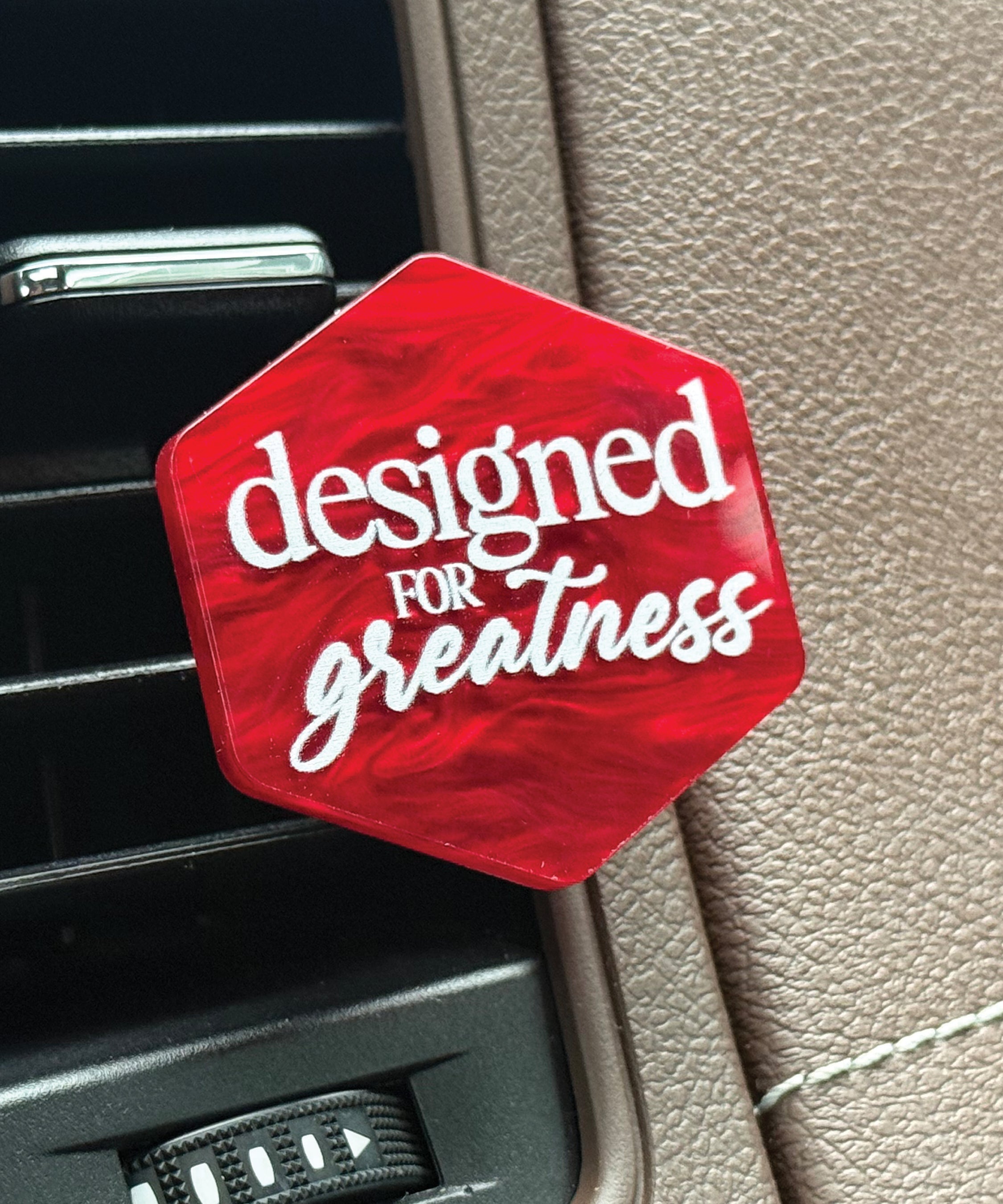 Designed for Greatness acrylic Scentable Vent Clip with reusable fragrance pad