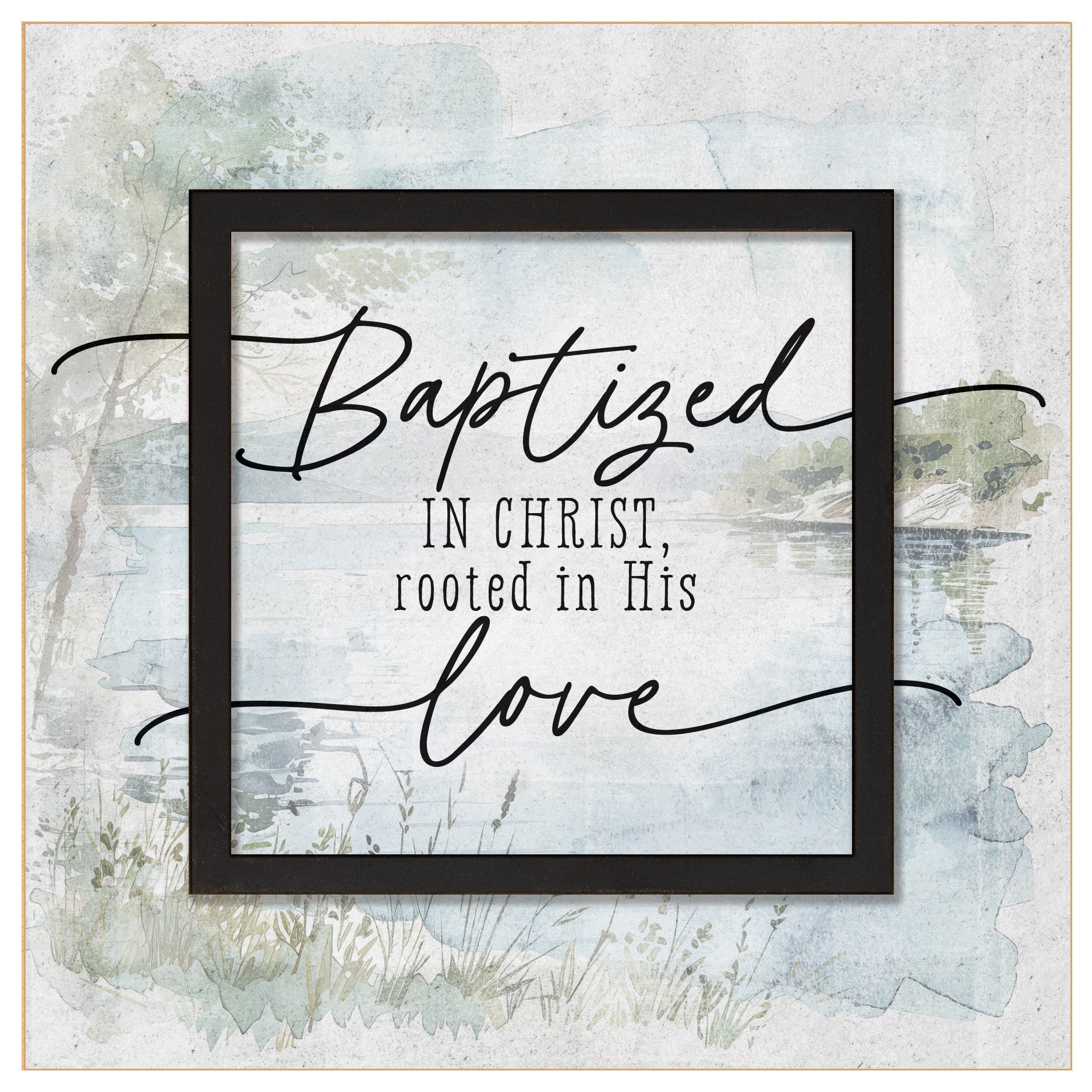 Baptized in Christ 6x6 MDF Plaque