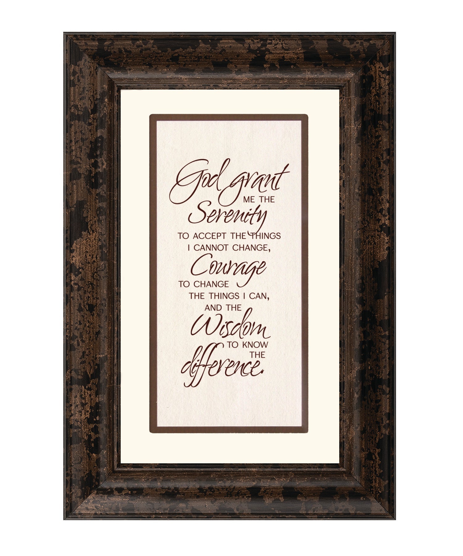 Serenity Prayer 8.5x12.5 Framed Art – Inspirational Decor | Dexsa