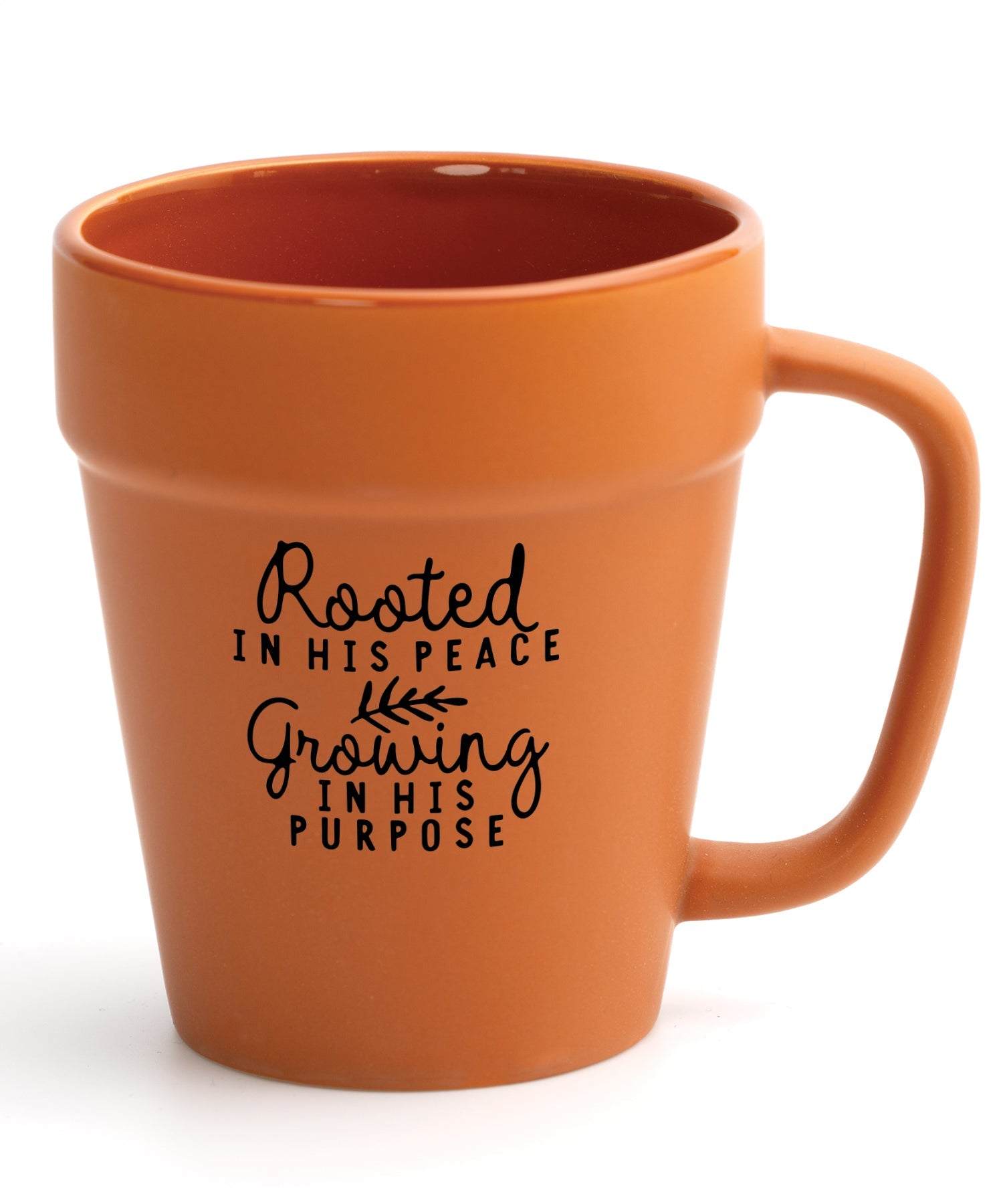 Rooted in His Peace Flower Pot Mug