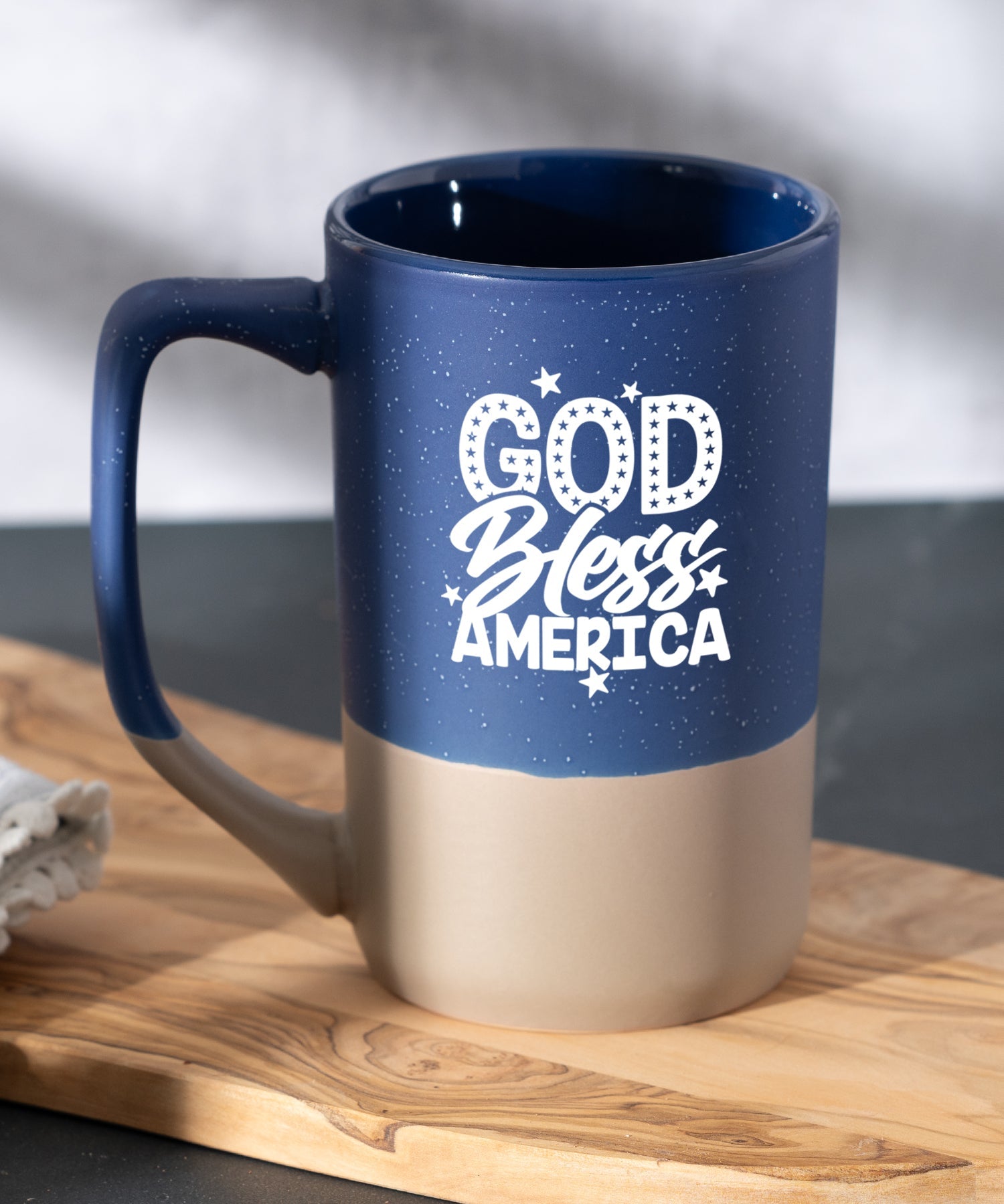 God Bless America Pebble Mug