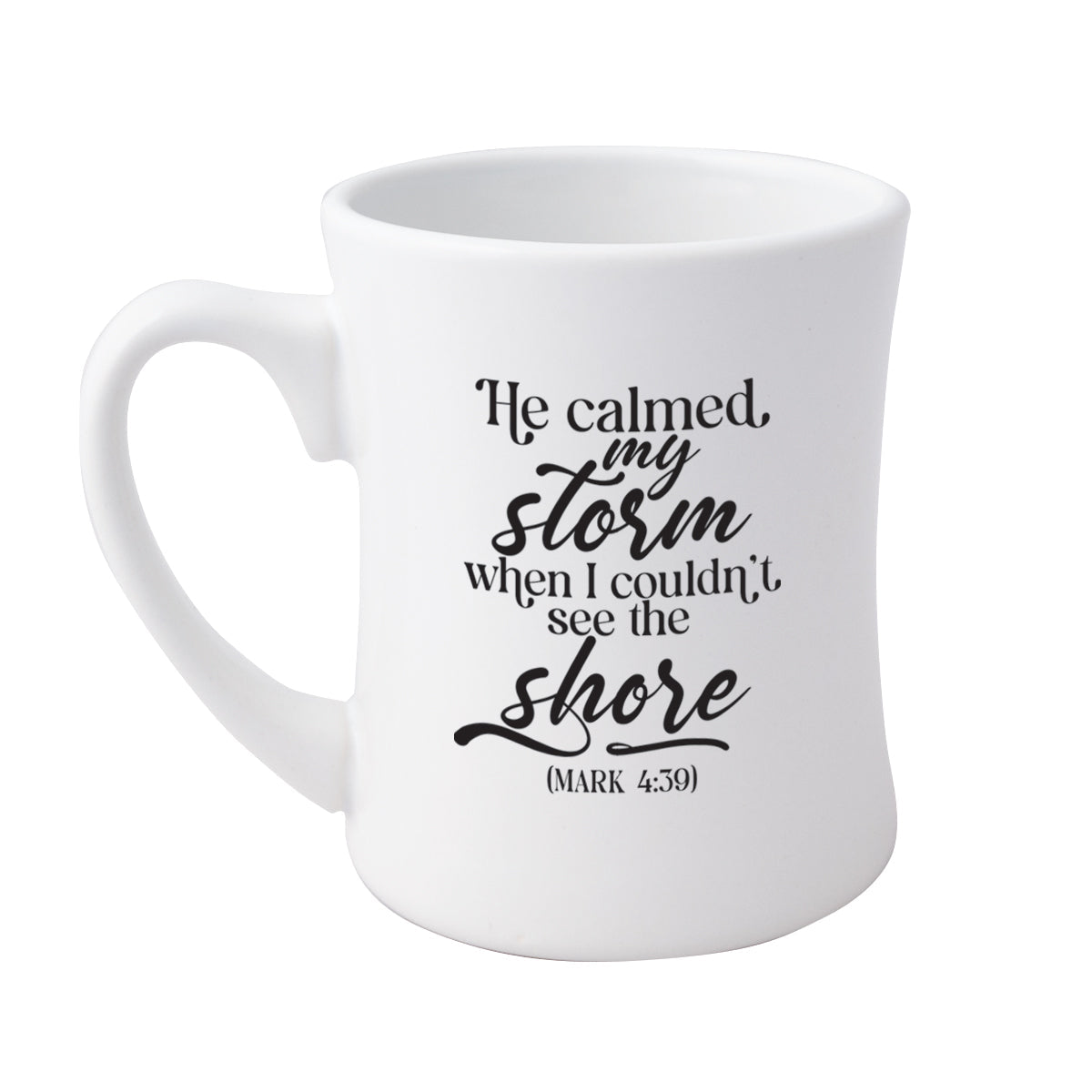 He Calmed My Storm Coffeehouse Mug