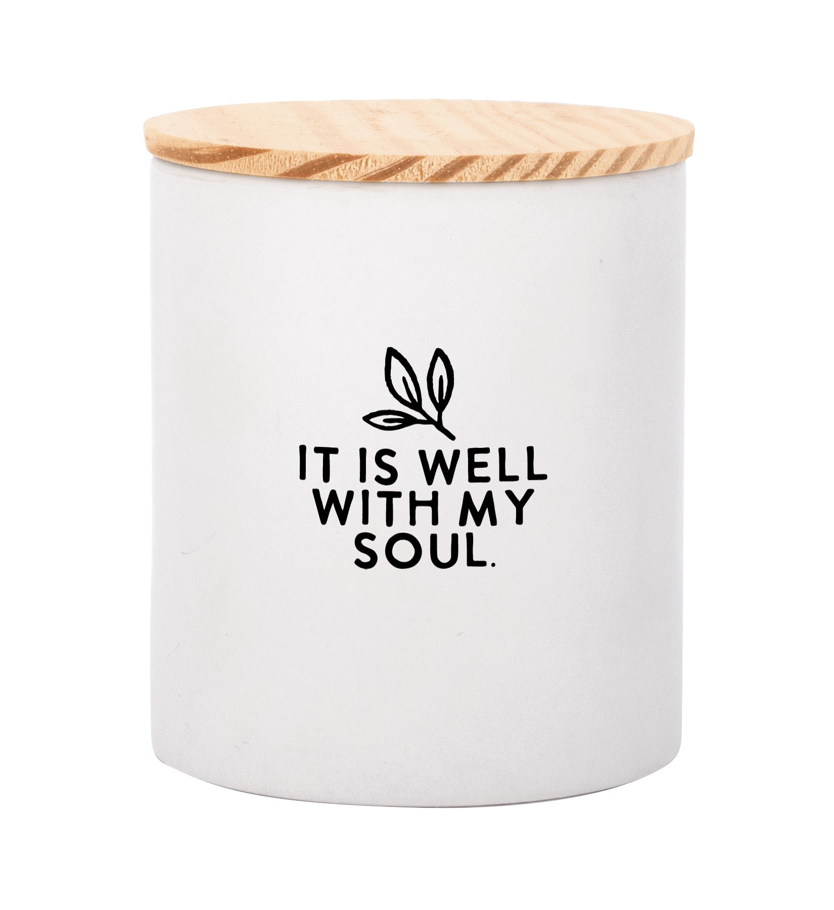 It Is Well Canister with Farmhouse Charm and Pine Wood Lid