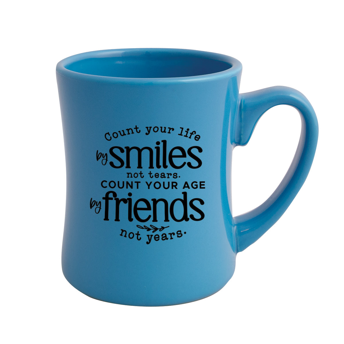 Count Your Life by Smiles Coffeehouse Mug - Sturdy, Easy-to-Grip, Concave Design